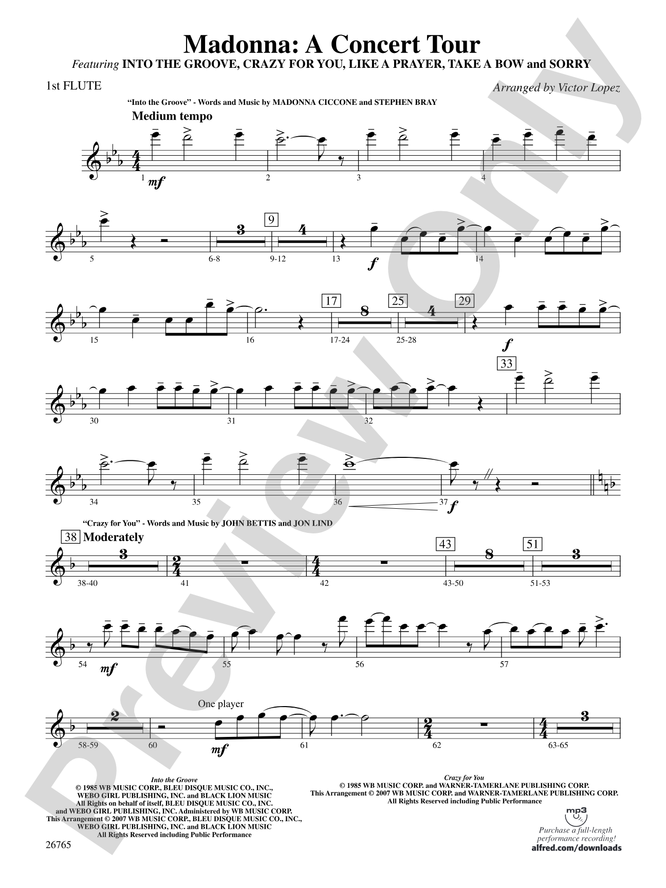 Madonna: A Concert Tour: Flute