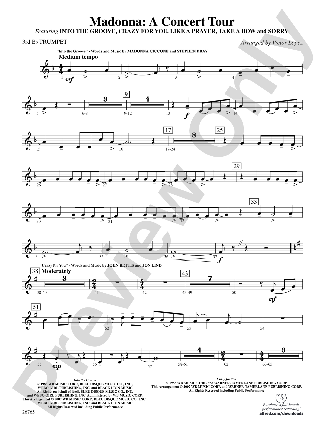 Madonna: A Concert Tour: 3rd B-flat Trumpet