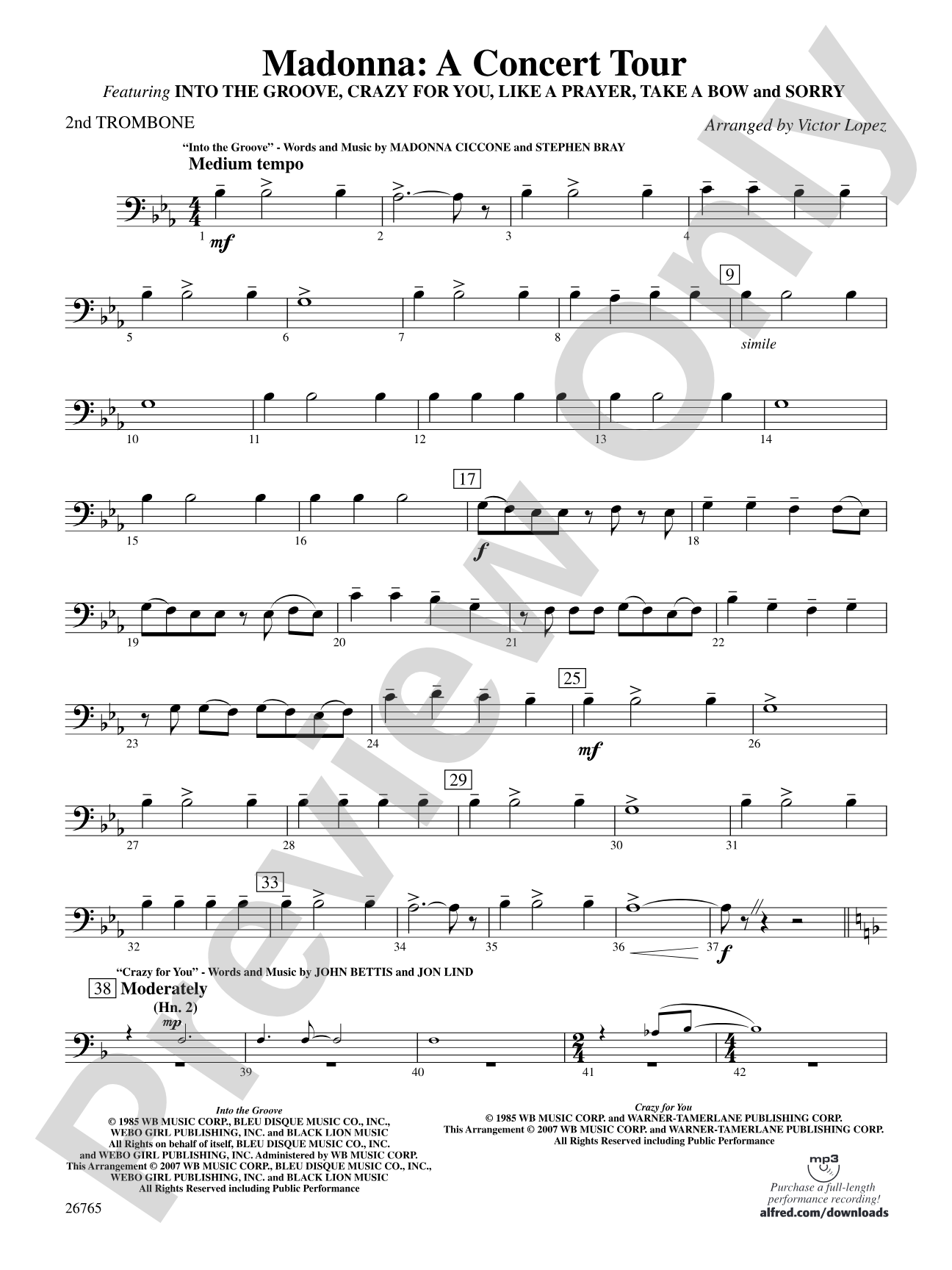 Madonna: A Concert Tour: 2nd Trombone