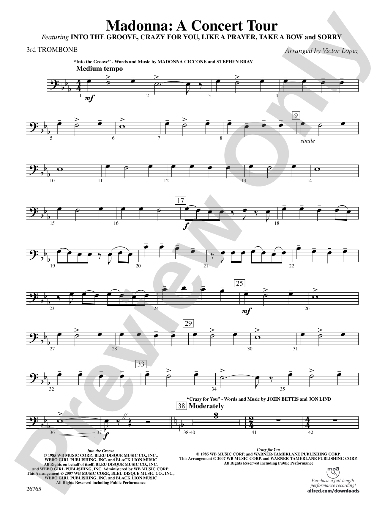 Madonna: A Concert Tour: 3rd Trombone