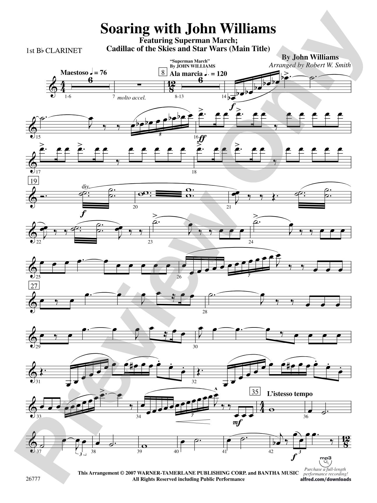 Soaring with John Williams: 1st B-flat Clarinet