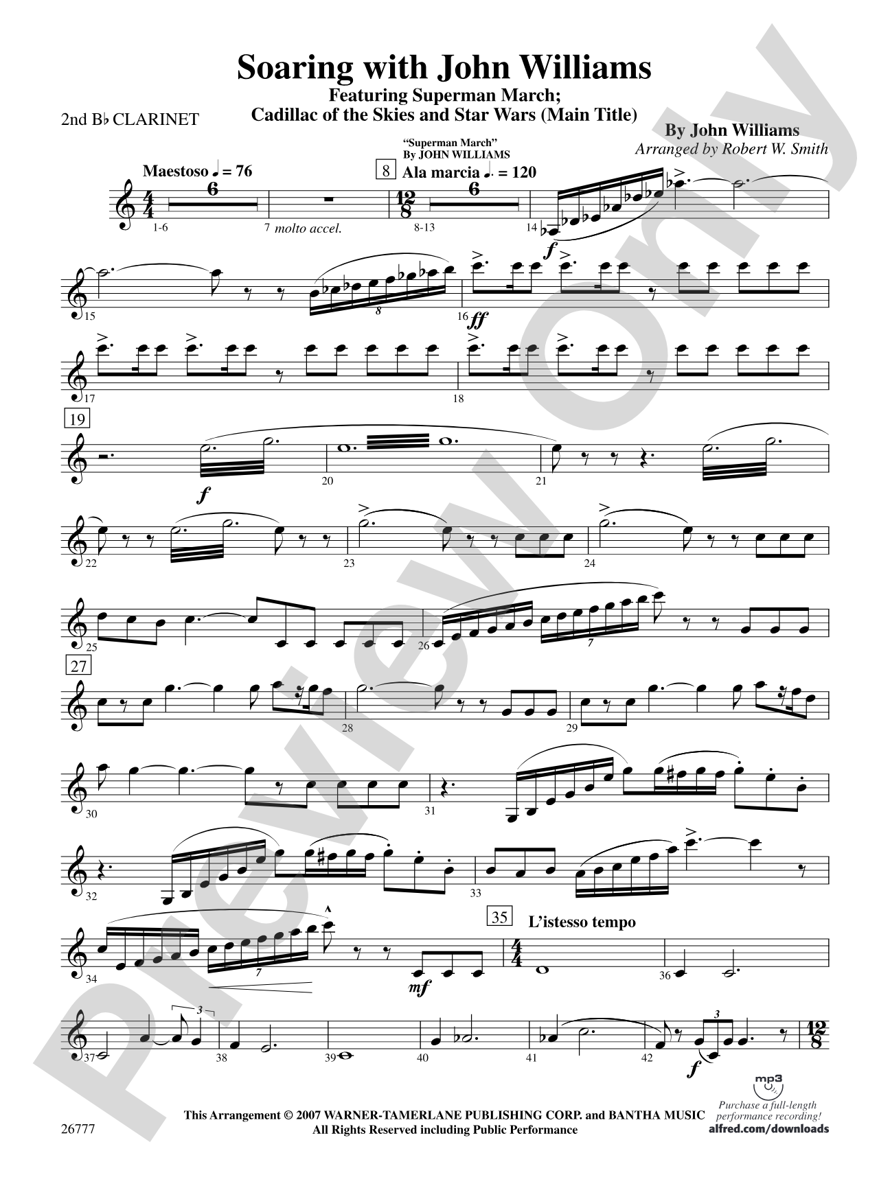 Soaring with John Williams: 2nd B-flat Clarinet