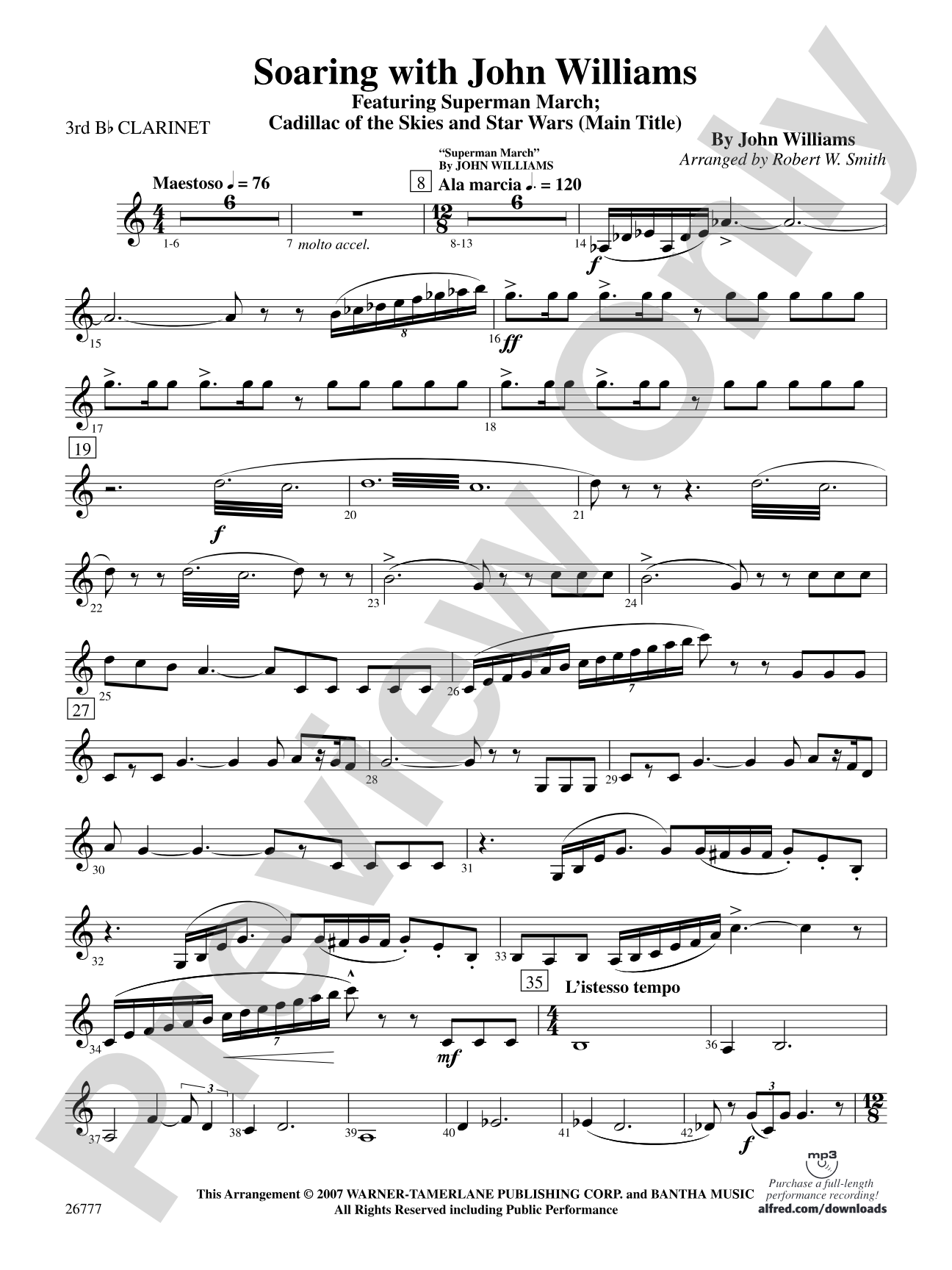 Soaring with John Williams: 3rd B-flat Clarinet