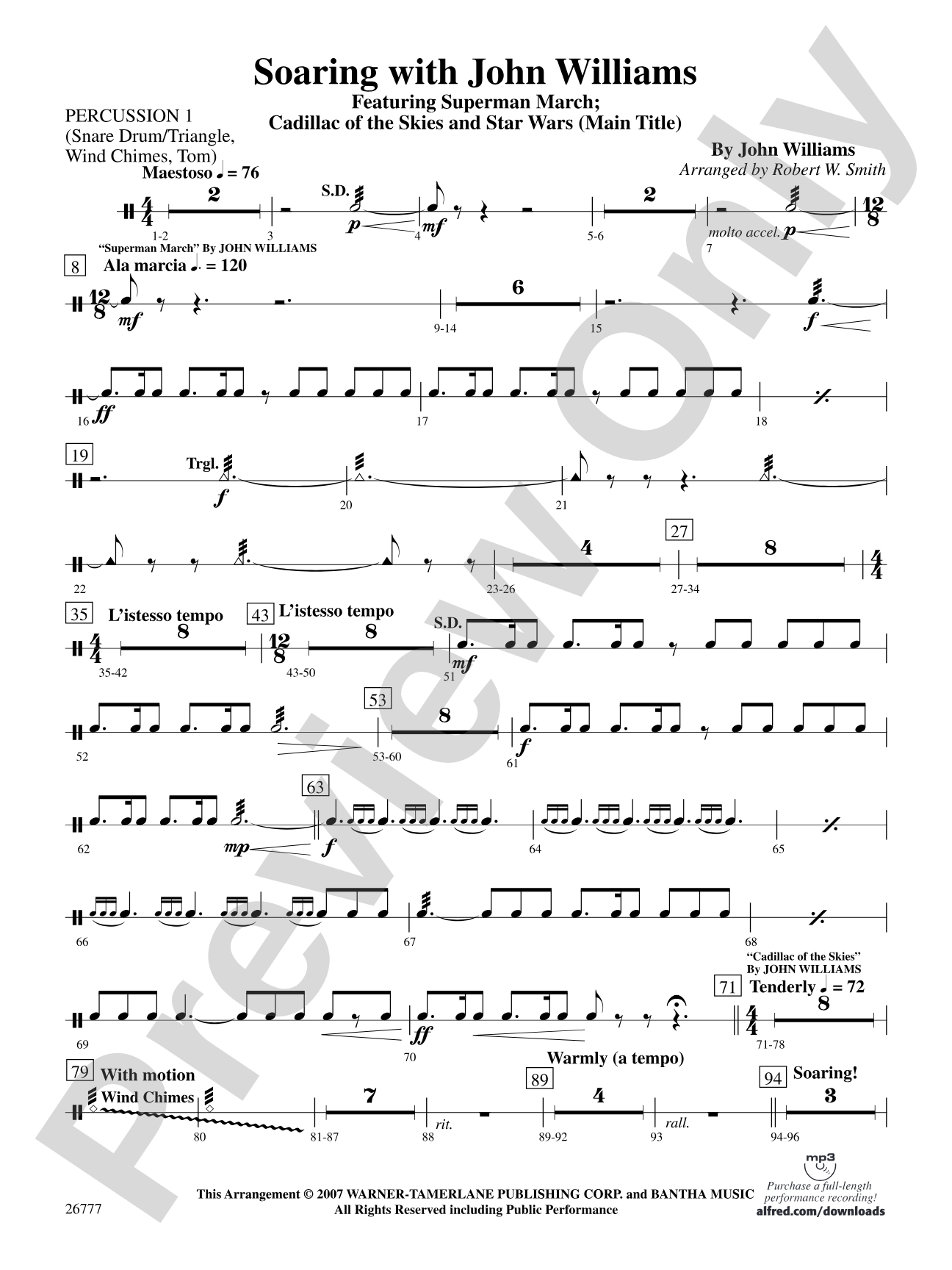 Soaring with John Williams: 1st Percussion