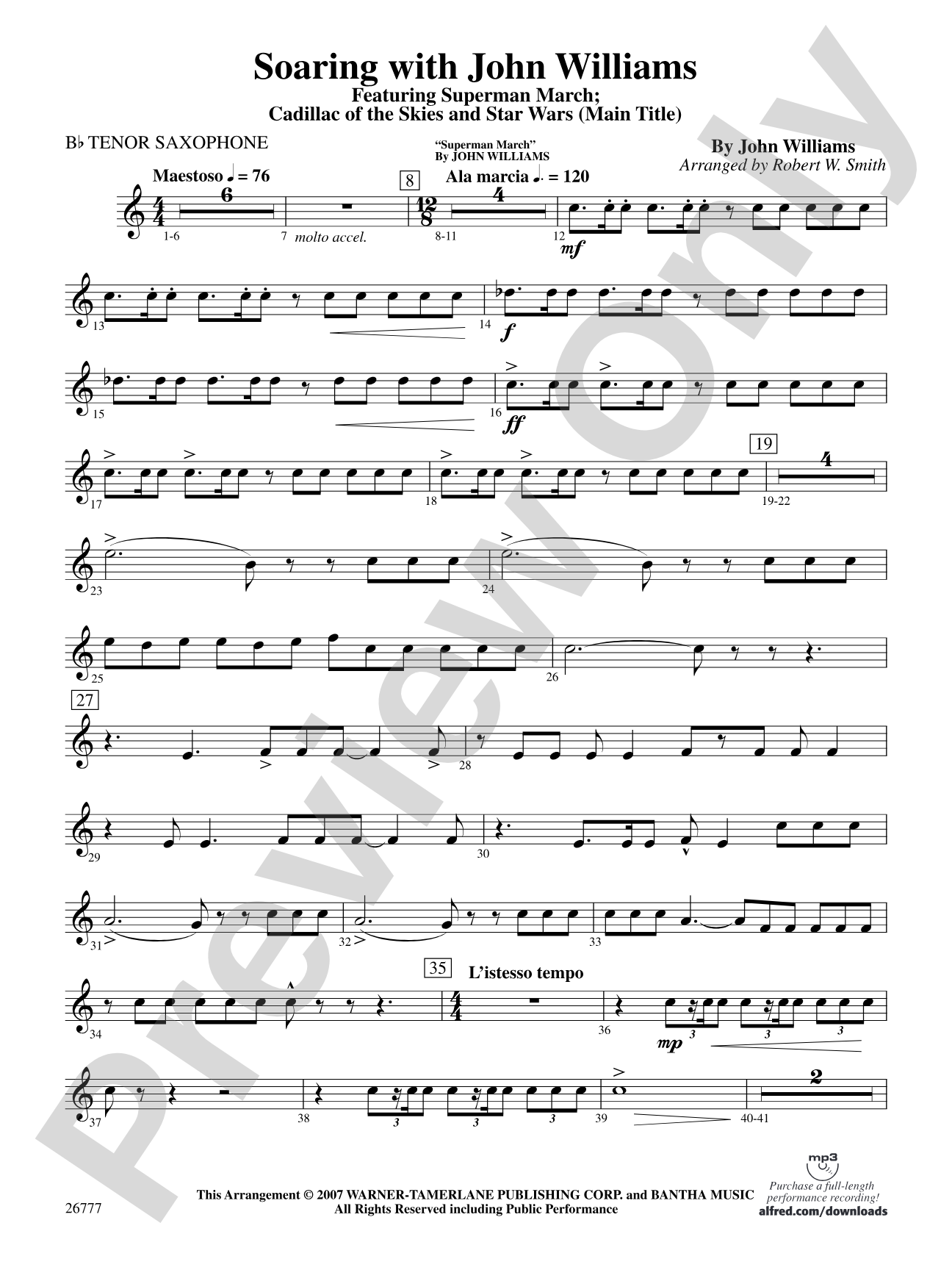 Soaring with John Williams: B-flat Tenor Saxophone