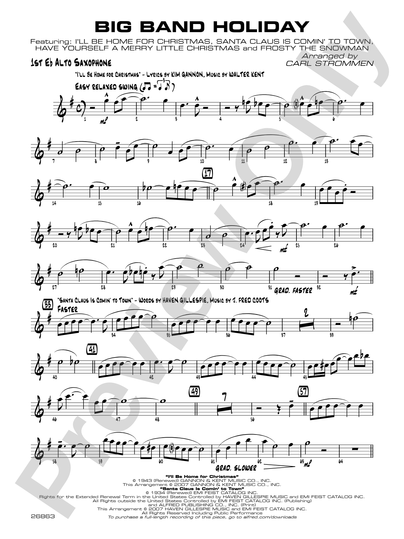 Big Band Holiday: E-flat Alto Saxophone