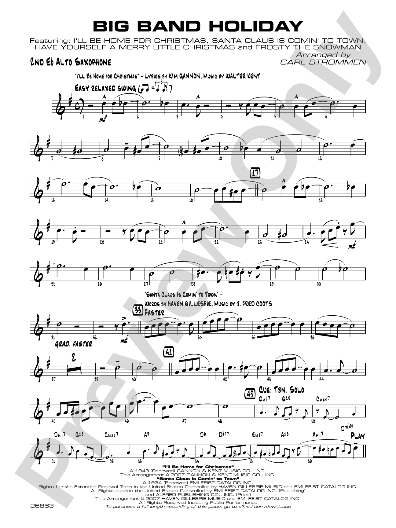 Big Band Holiday: 2nd E-flat Alto Saxophone