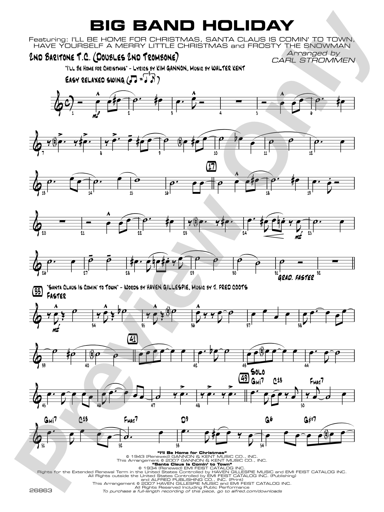 Big Band Holiday: 2nd Baritone T.C.