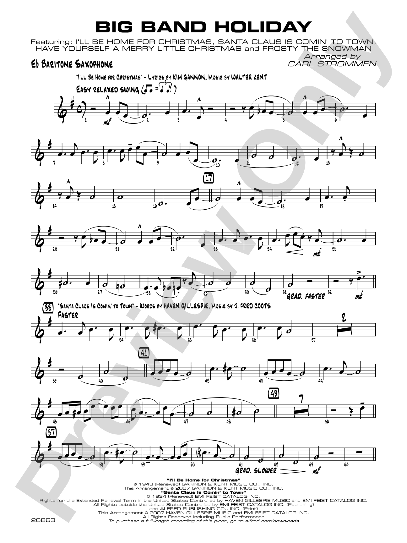 Big Band Holiday: E-flat Baritone Saxophone