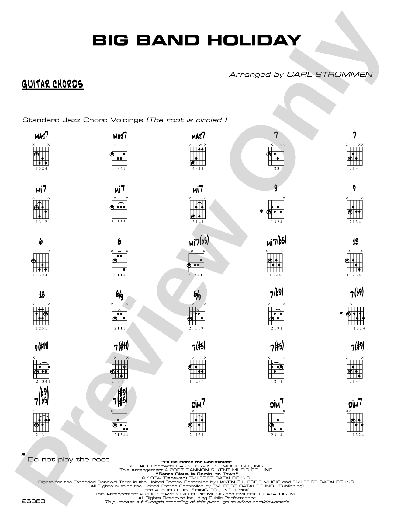 Big Band Holiday: Guitar Chords