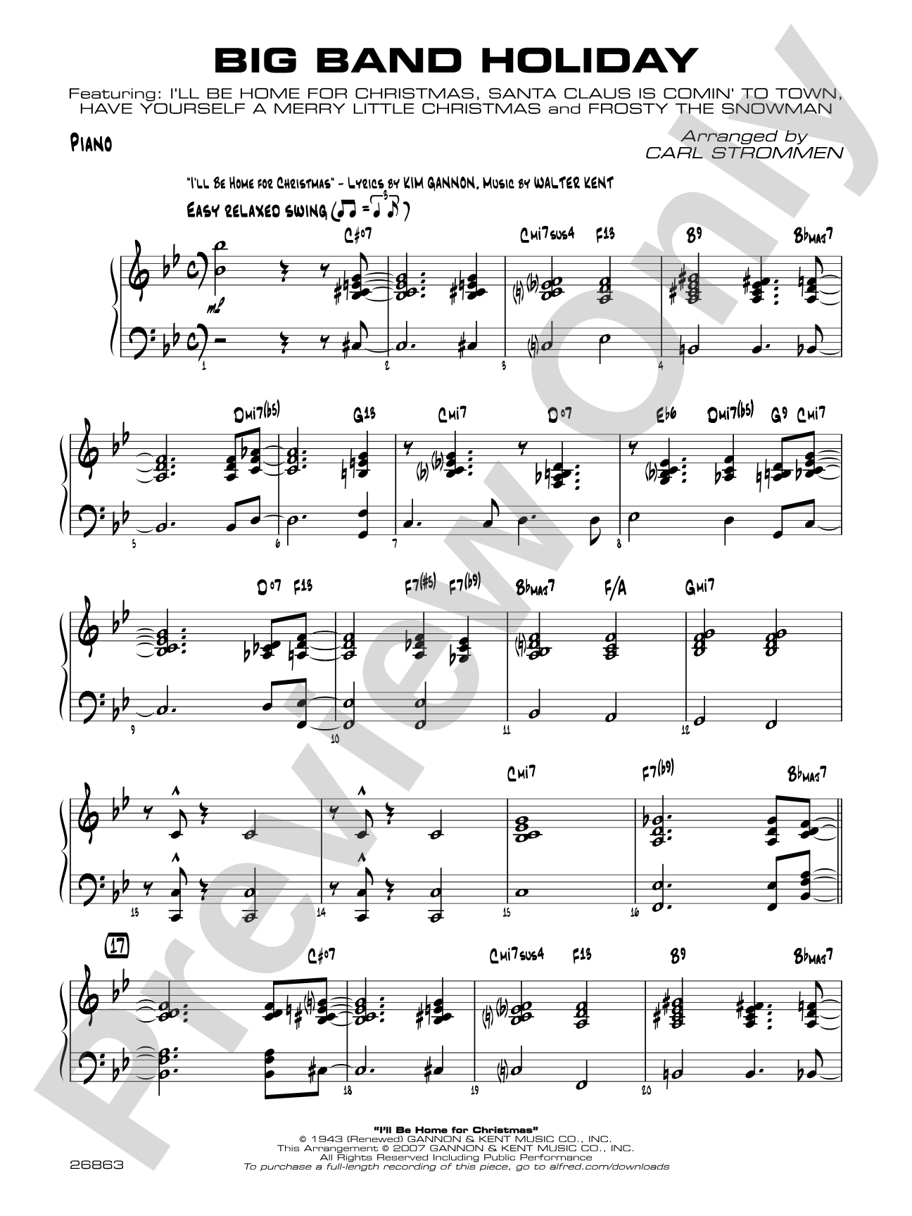 Big Band Holiday: Piano Accompaniment
