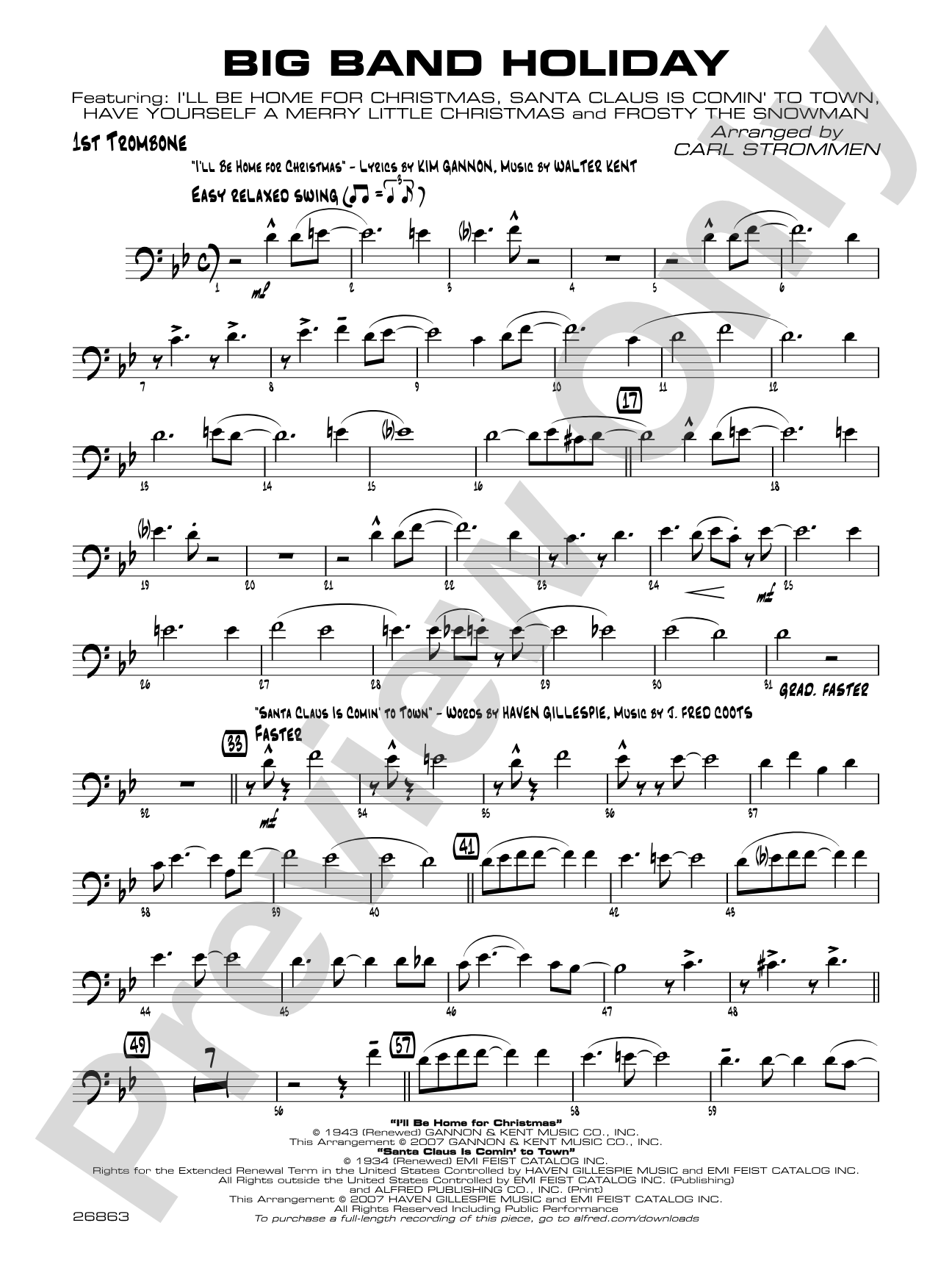 Big Band Holiday: 1st Trombone