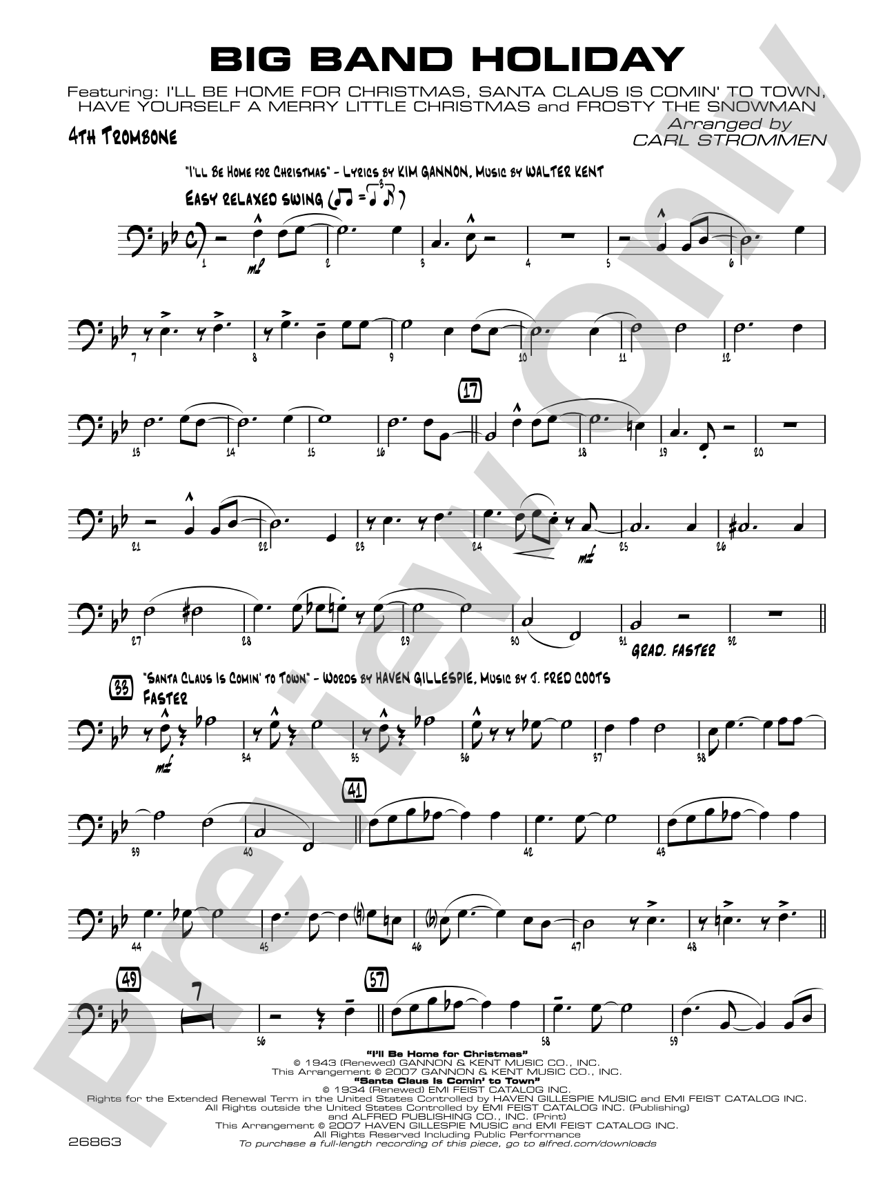 Big Band Holiday: 4th Trombone