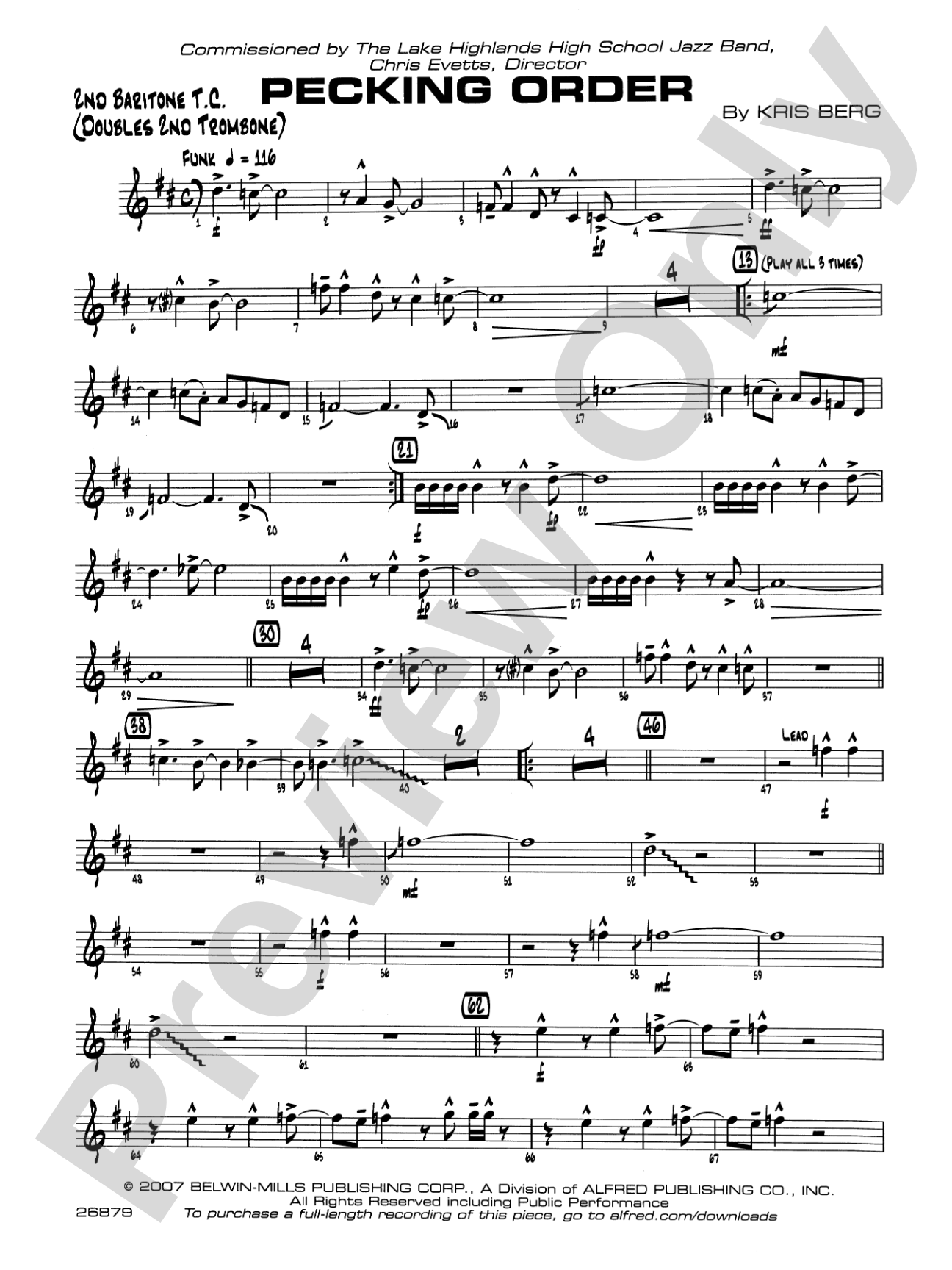 Pecking Order: 2nd Baritone T.C.