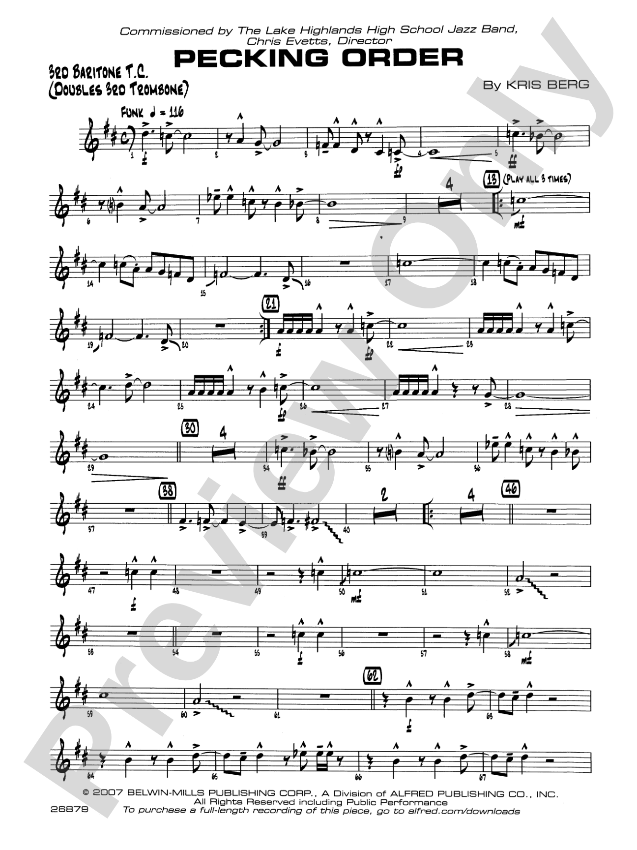 Pecking Order: 3rd Baritone T.C.
