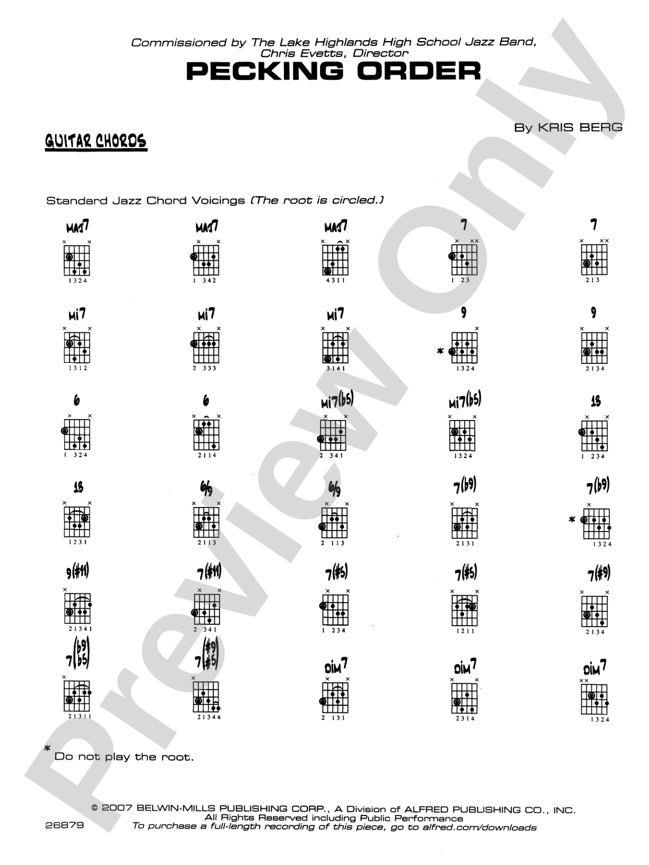 Pecking Order: Guitar Chords