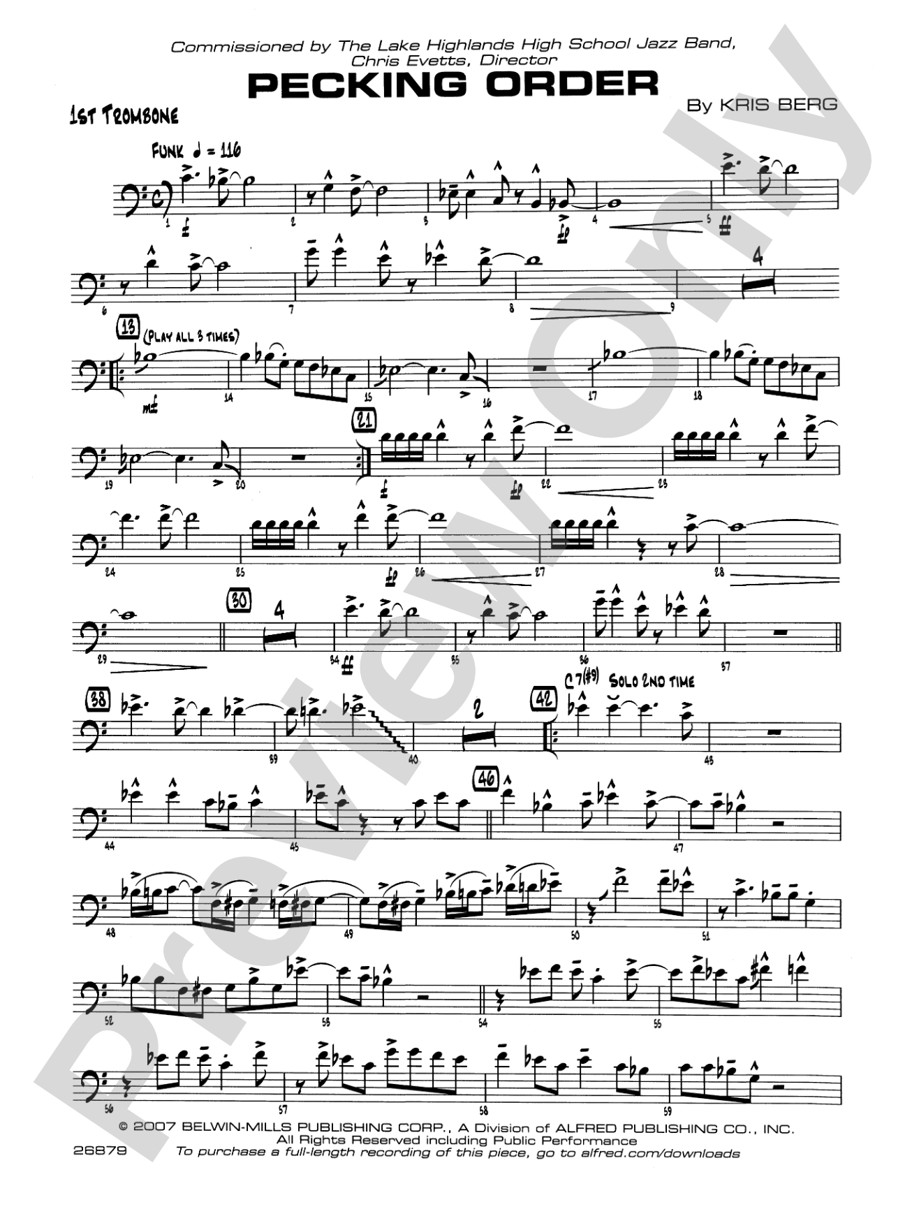 Pecking Order: 1st Trombone