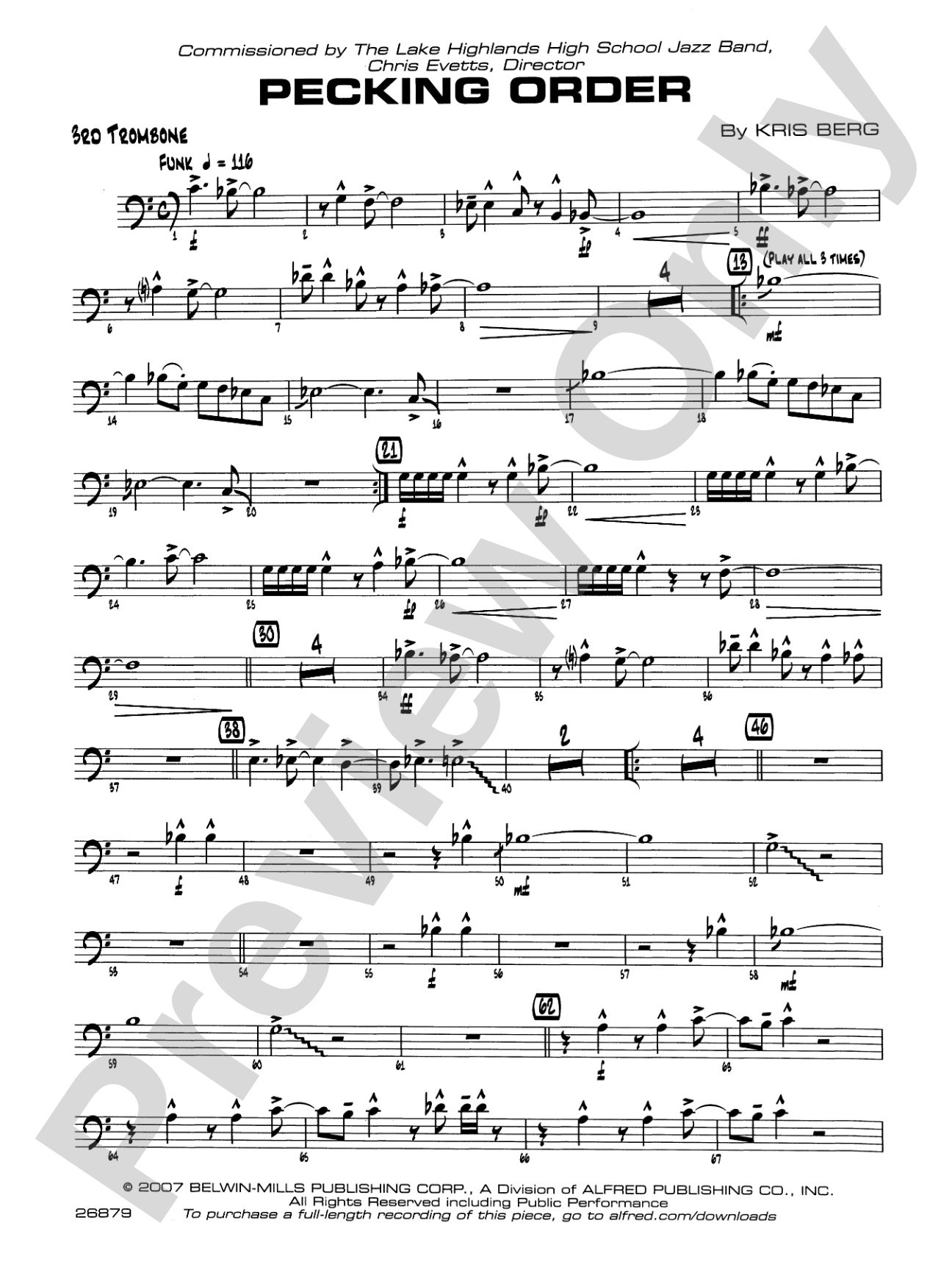 Pecking Order: 3rd Trombone