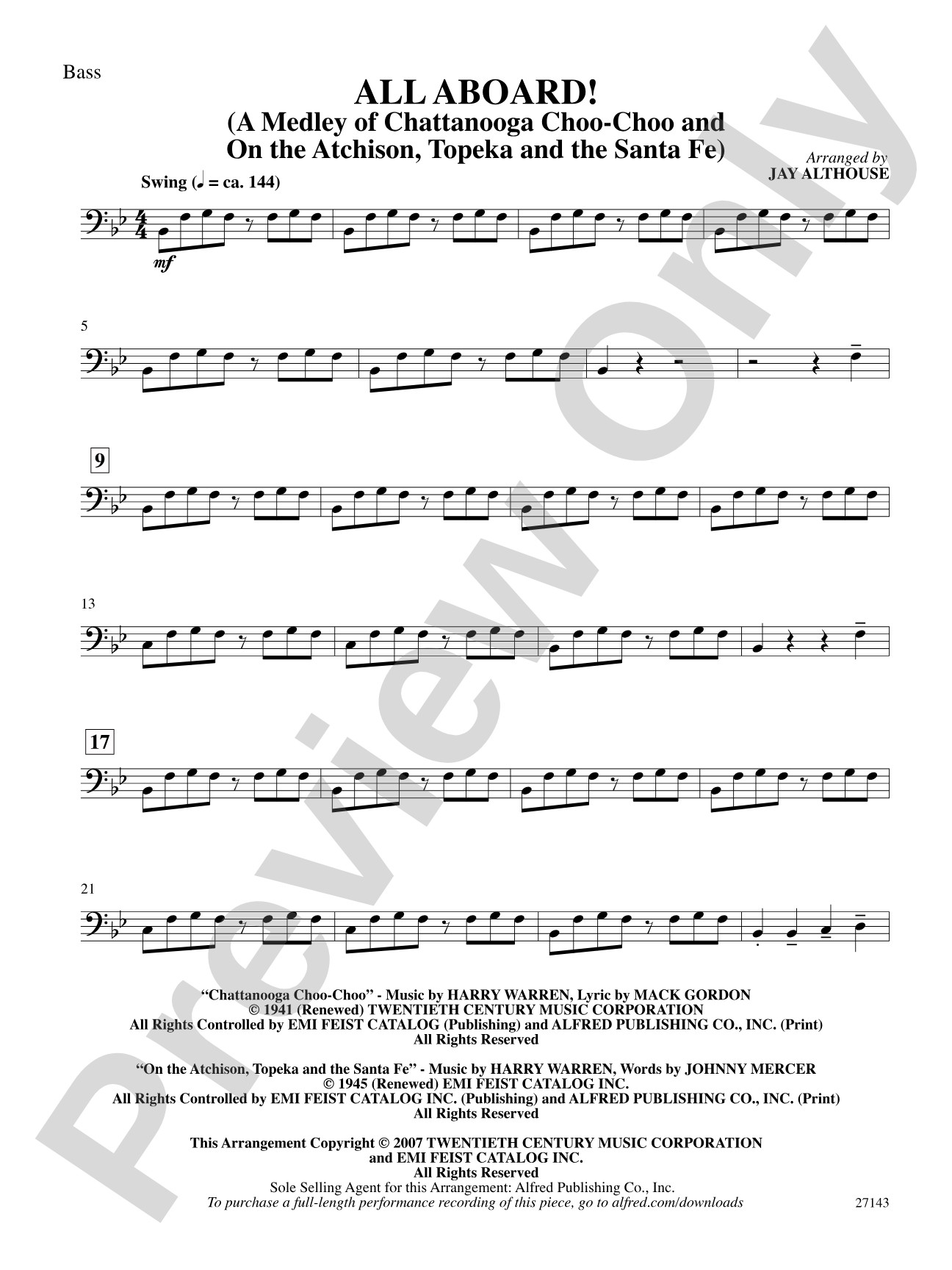 All Aboard!: String Bass: Choral SoundPax