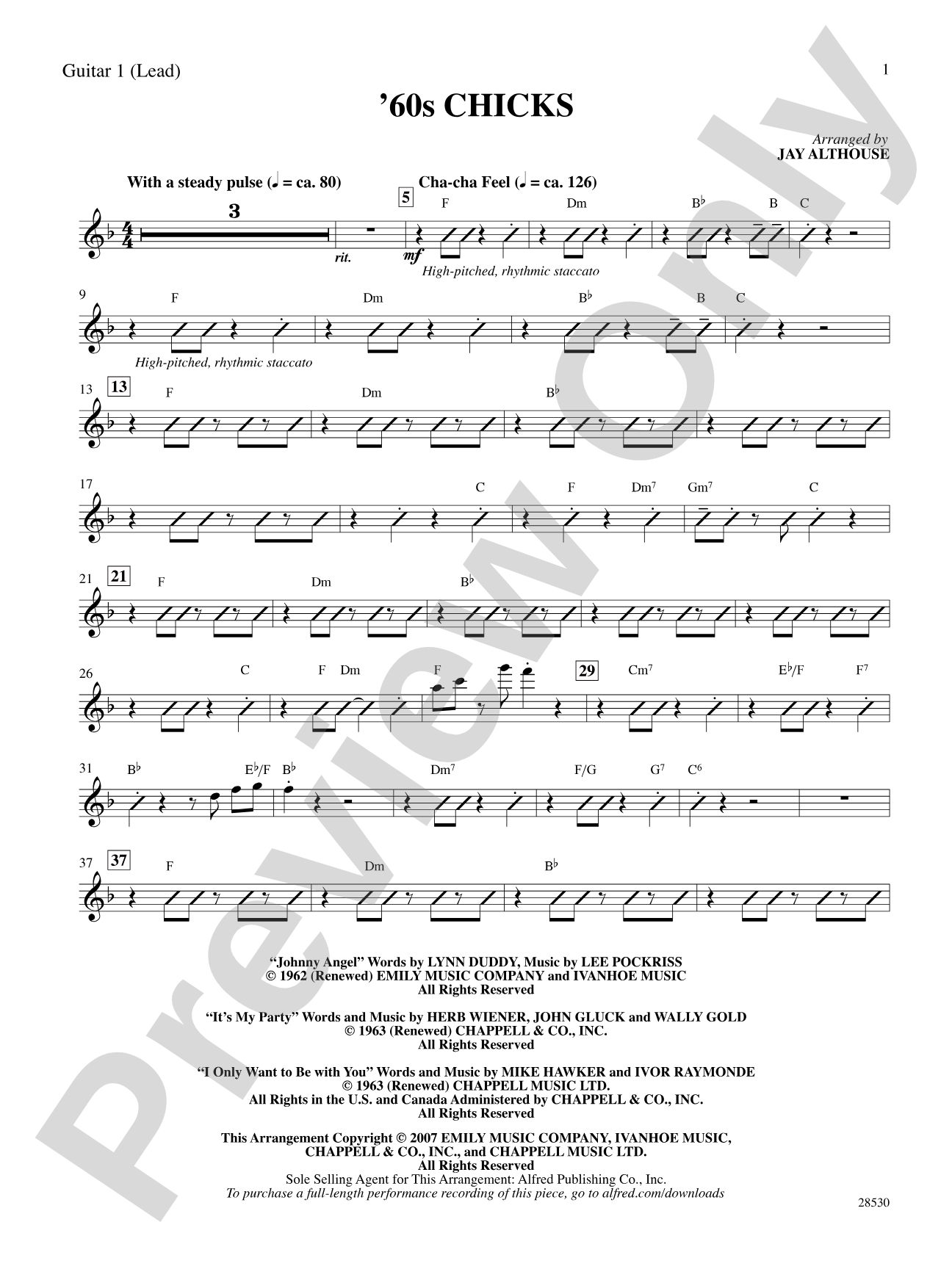'60s Chicks (A Medley): Guitar 1: Choral SoundPax