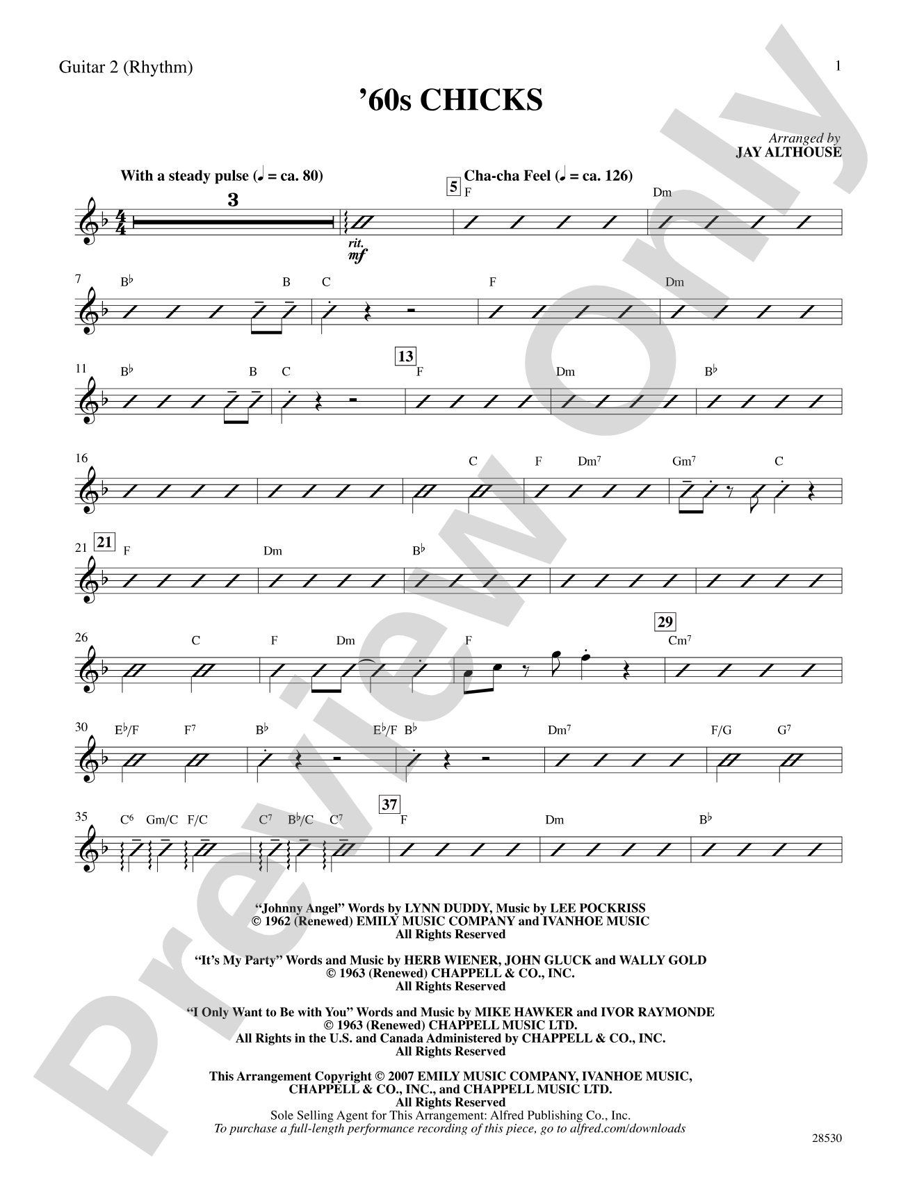 '60s Chicks (A Medley): Guitar 2: Choral SoundPax