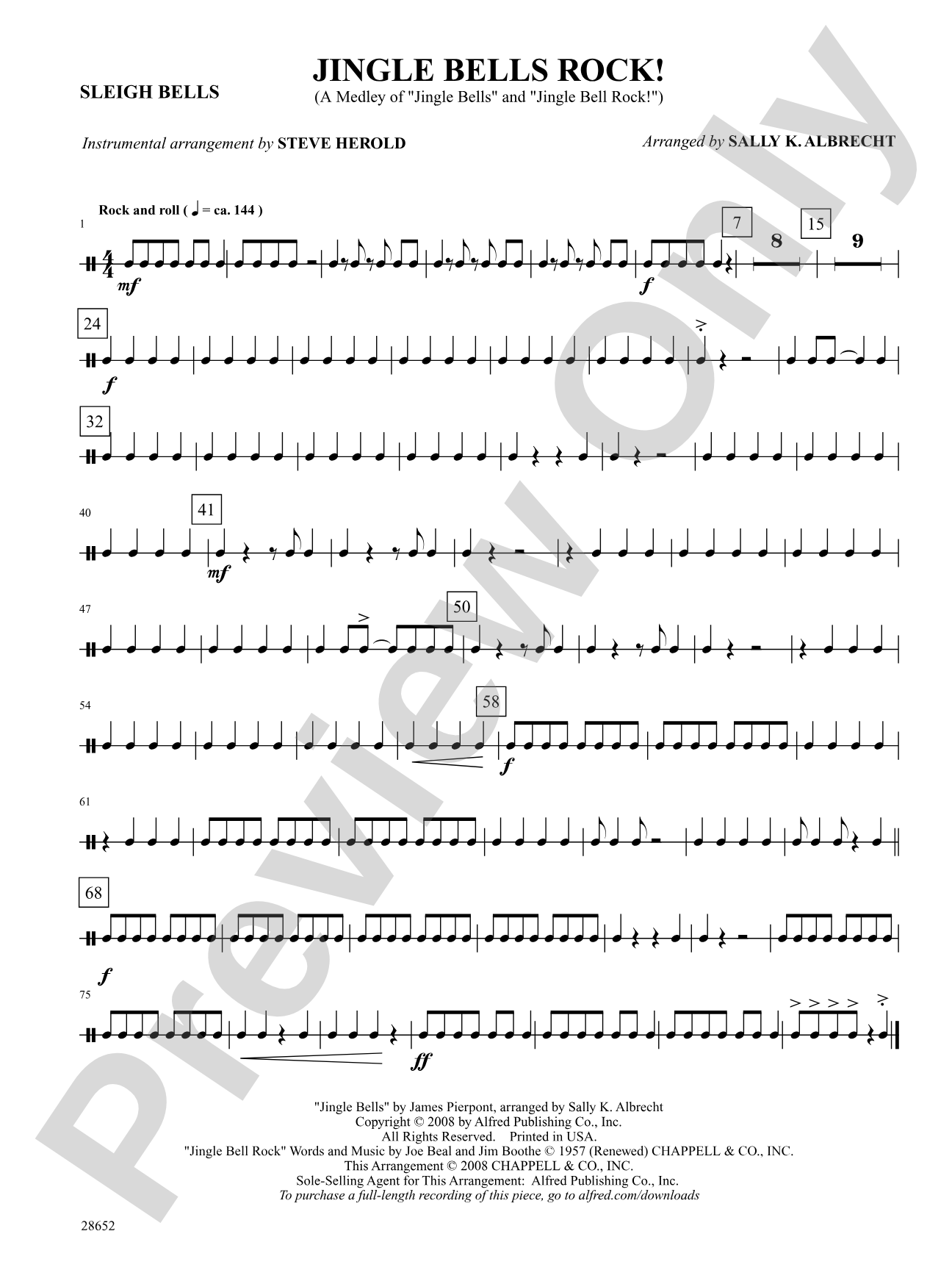 Jingle Bells Rock! (A Medley): 1st Percussion: Choral SoundPax