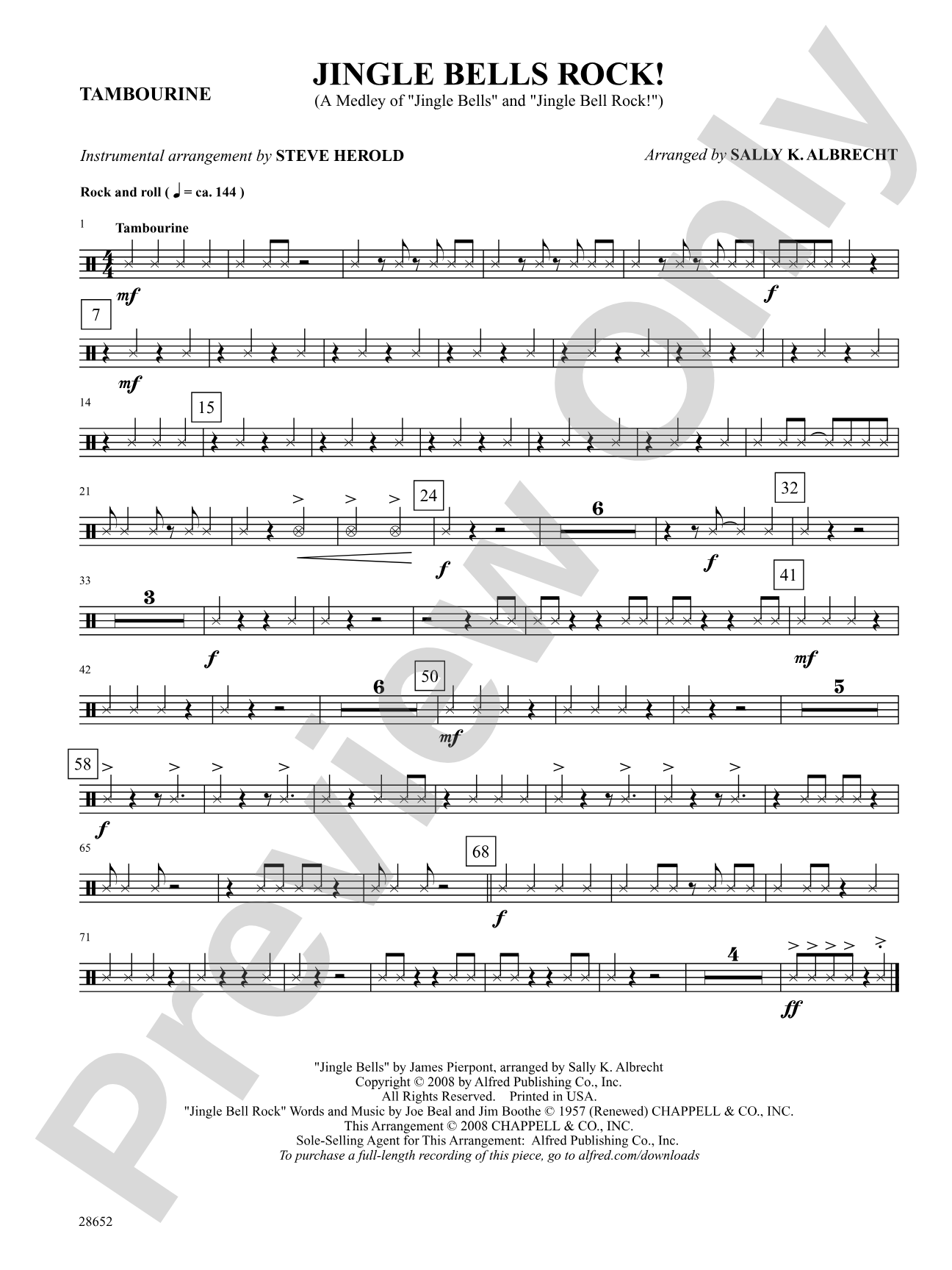 Jingle Bells Rock! (A Medley): 2nd Percussion: Choral SoundPax