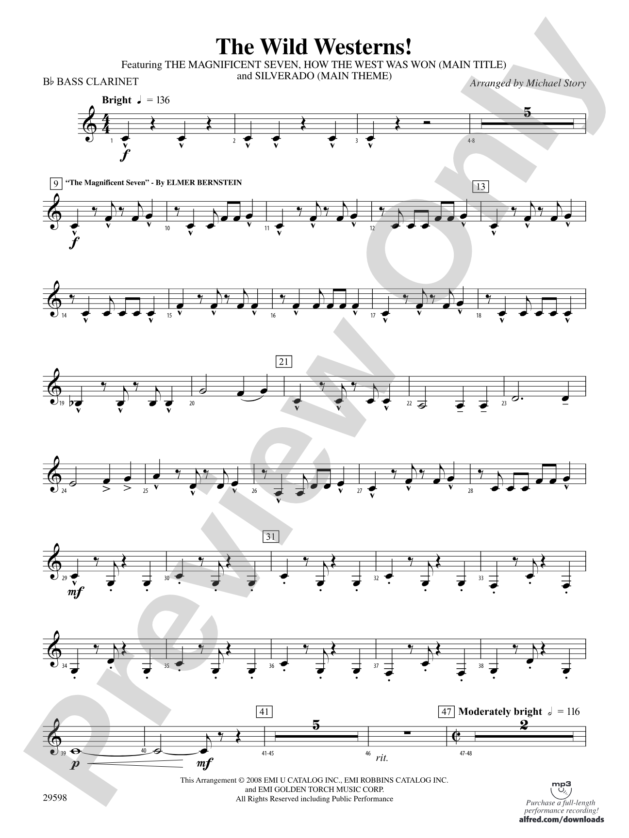 The Wild Westerns!: B-flat Bass Clarinet