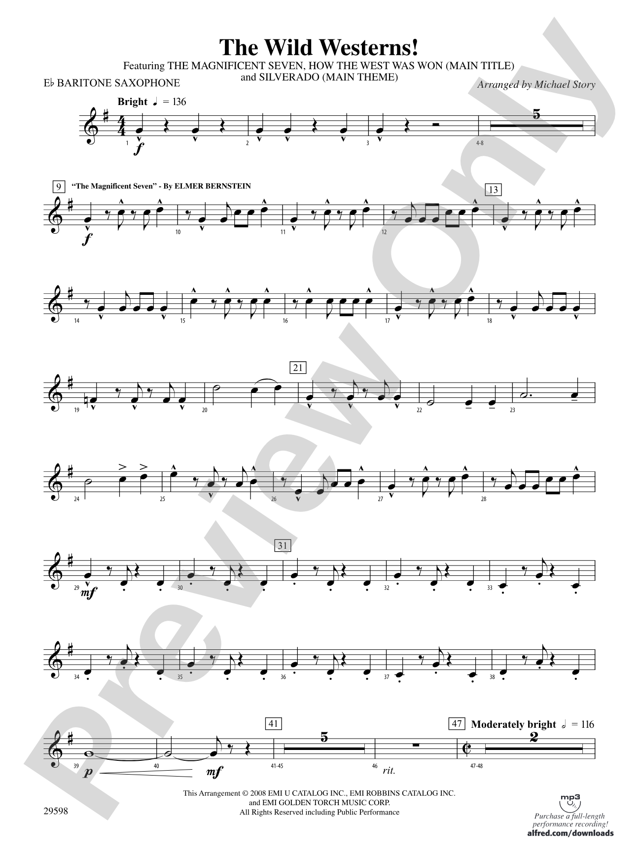 The Wild Westerns!: E-flat Baritone Saxophone