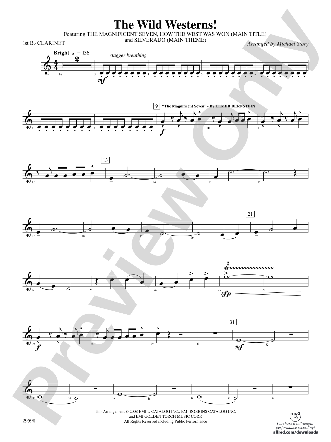 The Wild Westerns!: 1st B-flat Clarinet