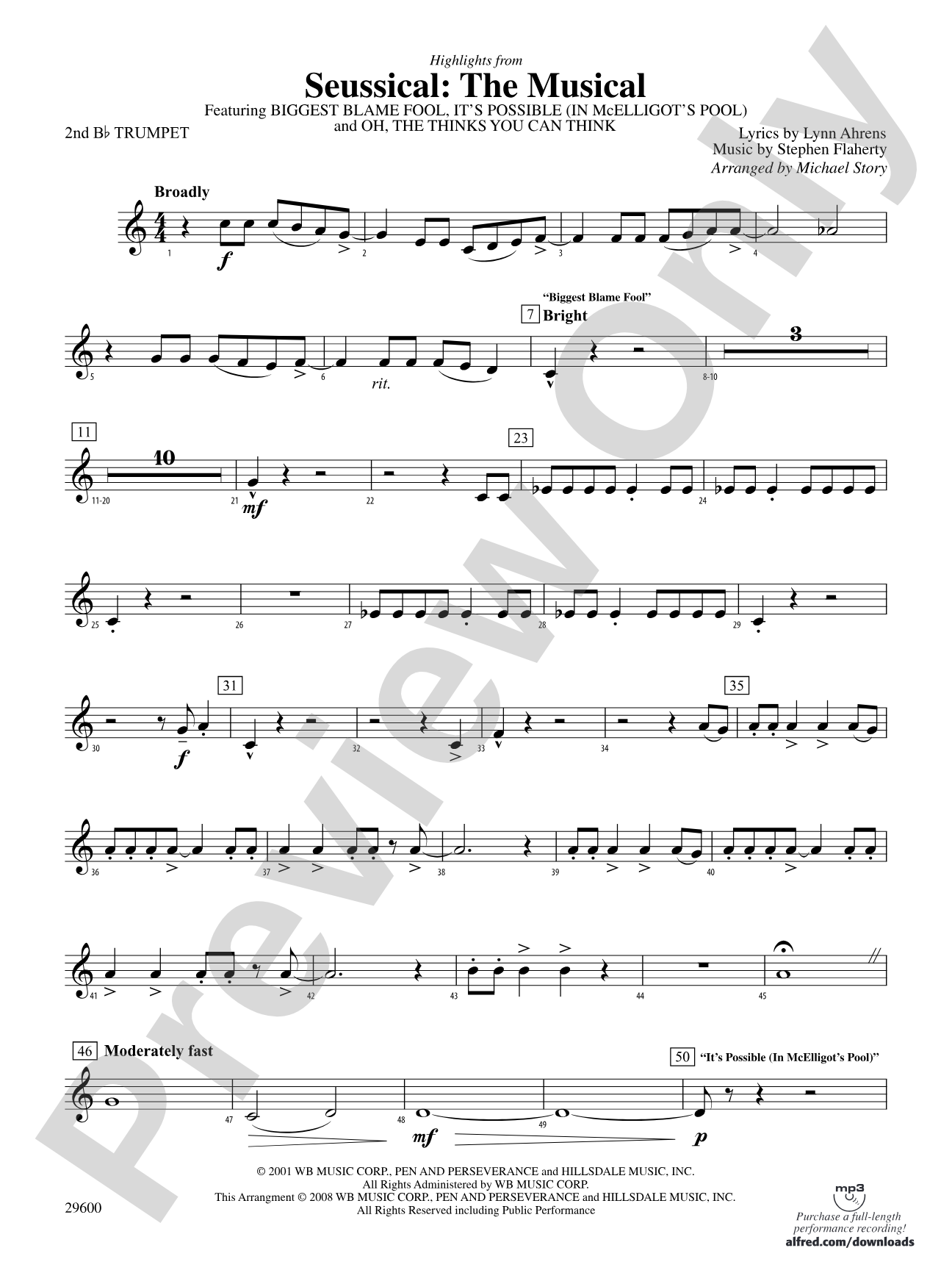 Seussical: The Musical: 2nd B-flat Trumpet