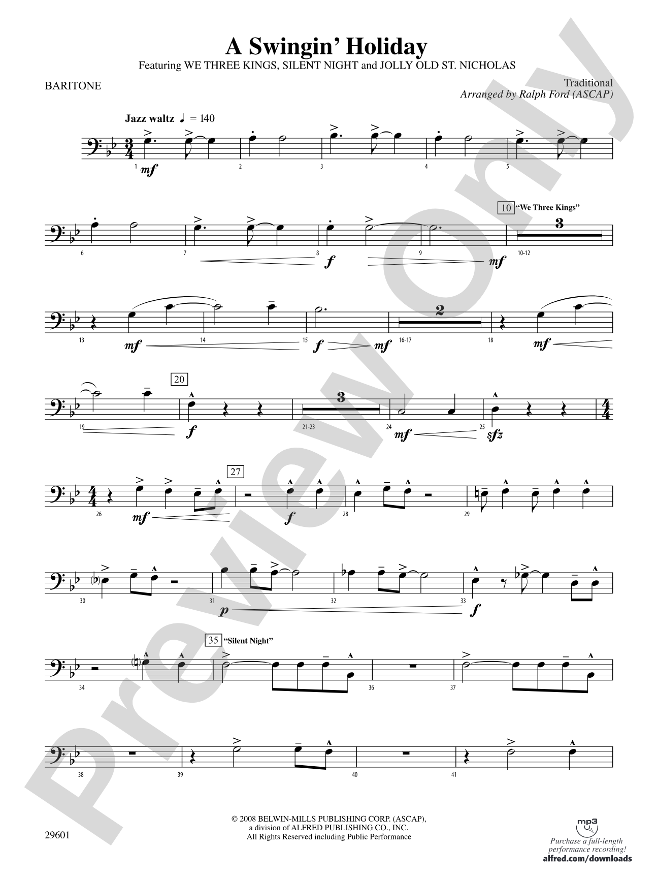 A Swingin' Holiday: Baritone B.C.