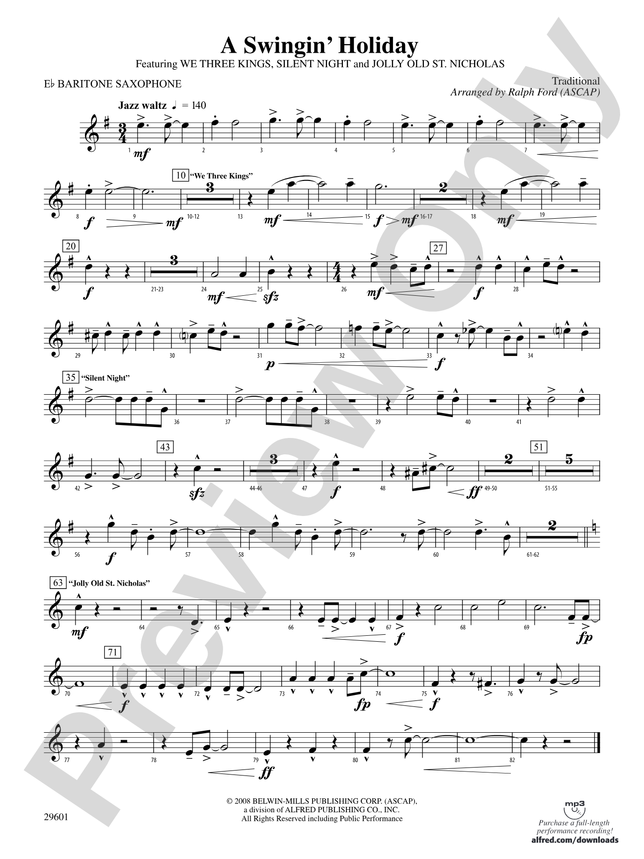 A Swingin' Holiday: E-flat Baritone Saxophone