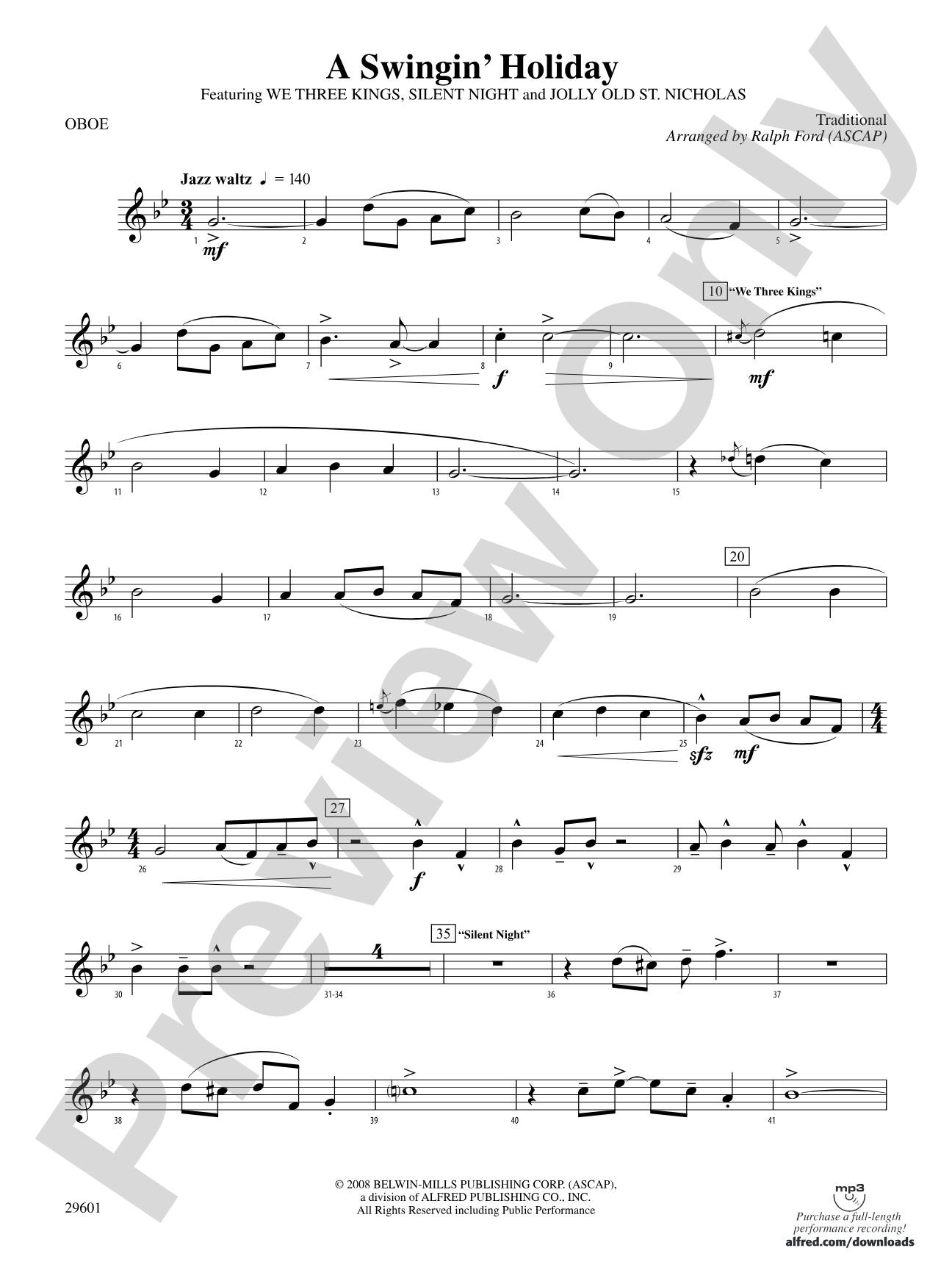 A Swingin' Holiday: Oboe