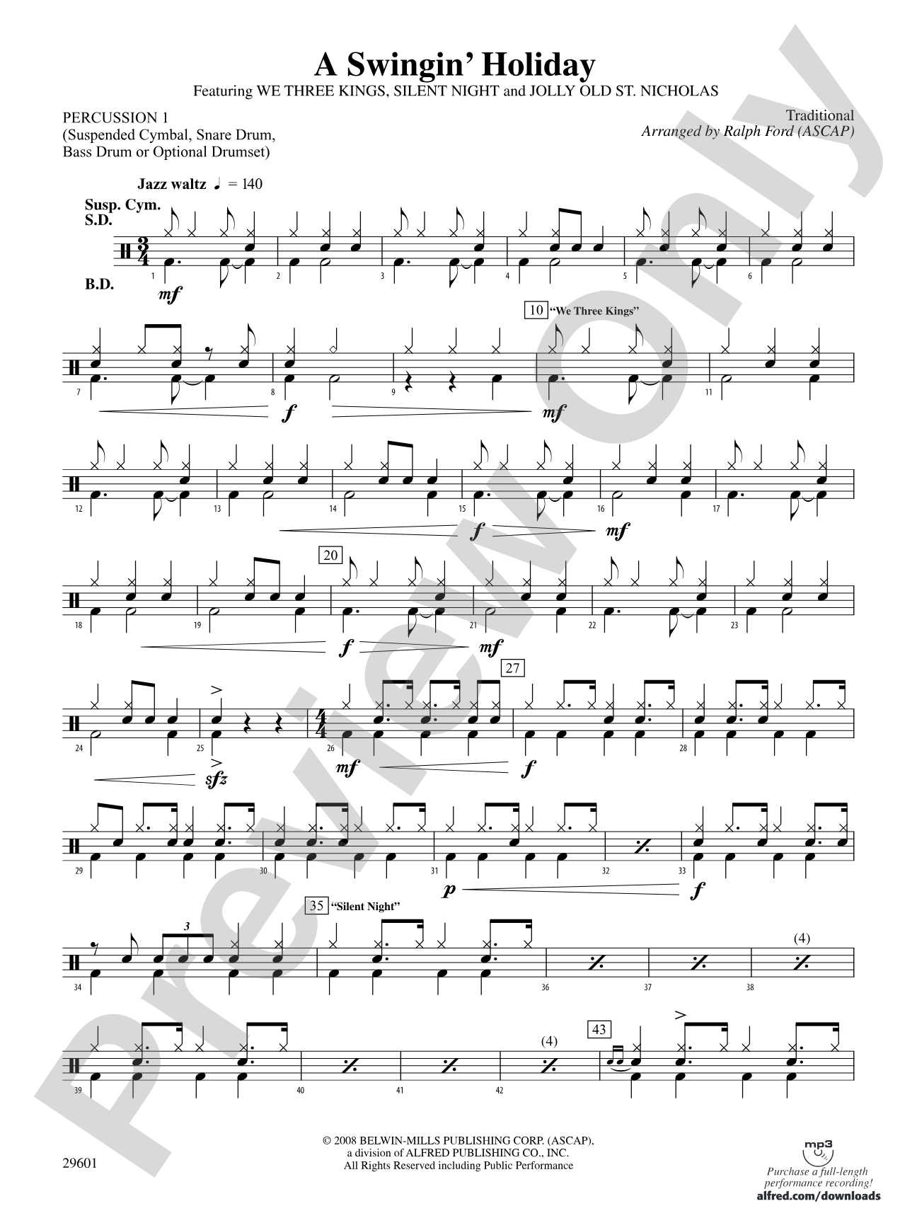 A Swingin' Holiday: 1st Percussion