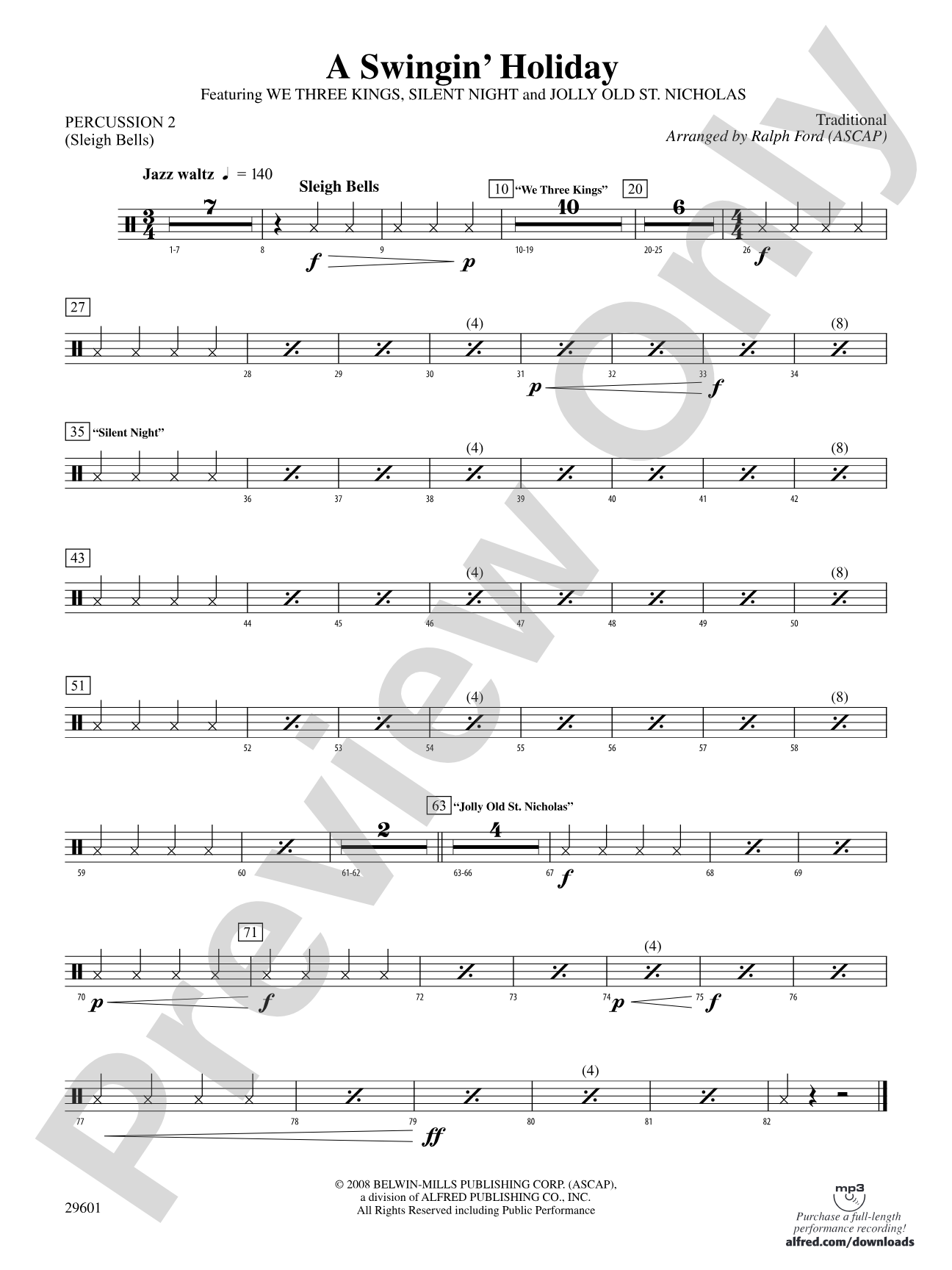 A Swingin' Holiday: 2nd Percussion