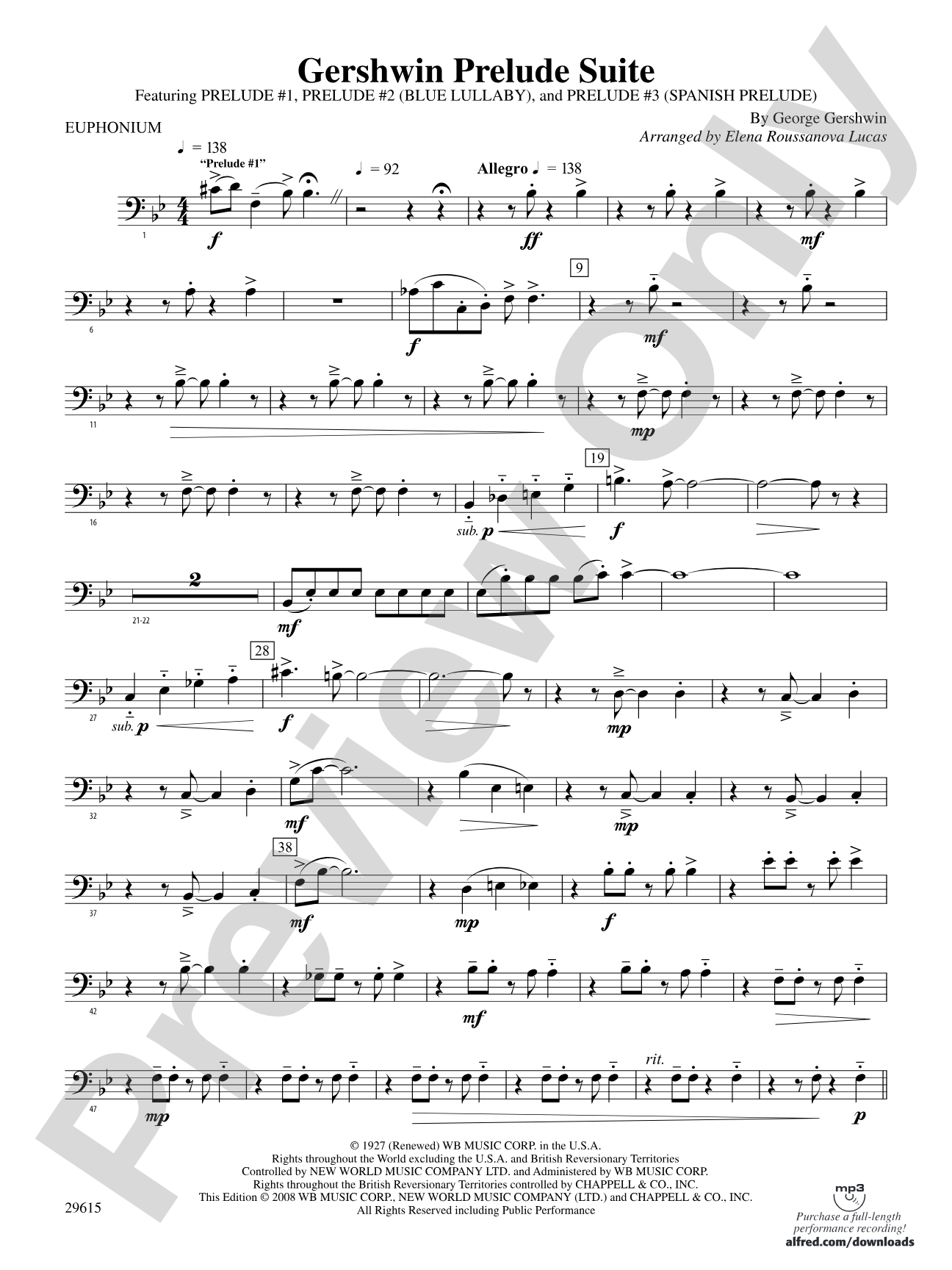 Gershwin Prelude Suite: Baritone B.C.