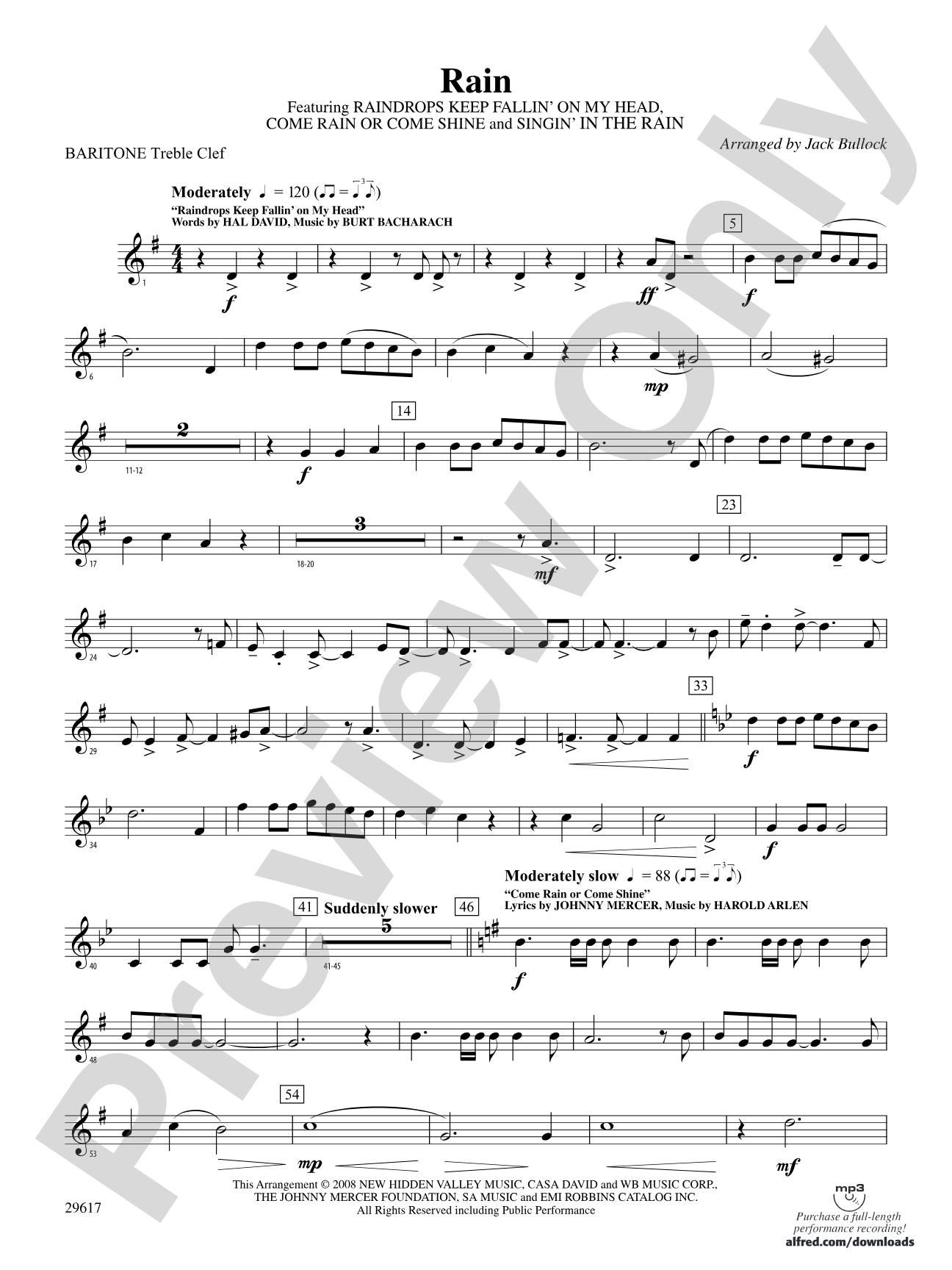 Rain: Baritone T.C.