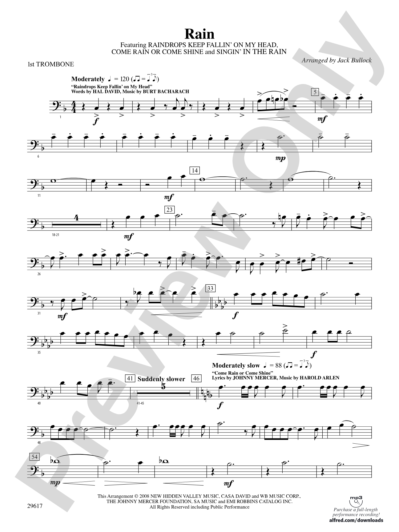 Rain: 1st Trombone