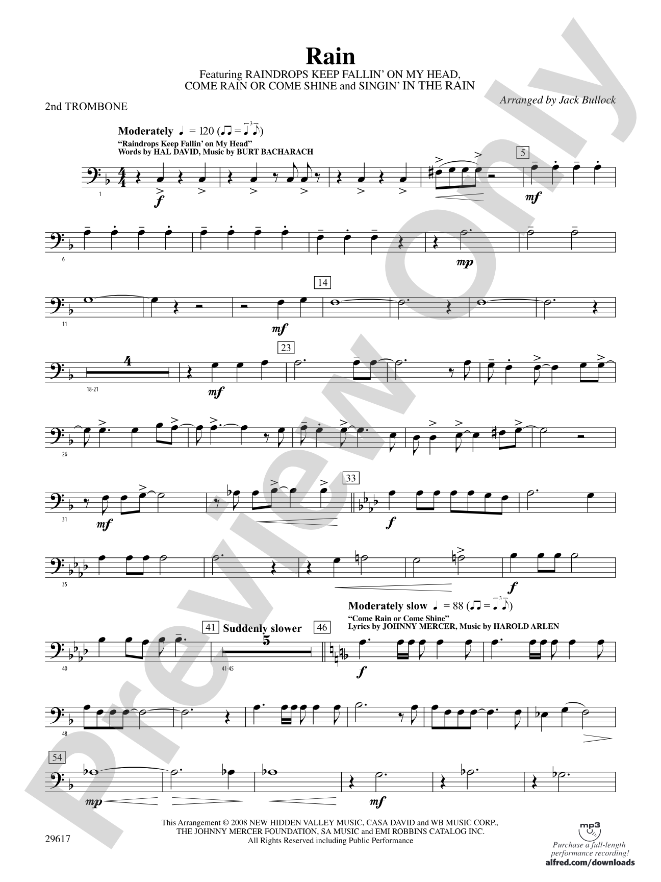 Rain: 2nd Trombone