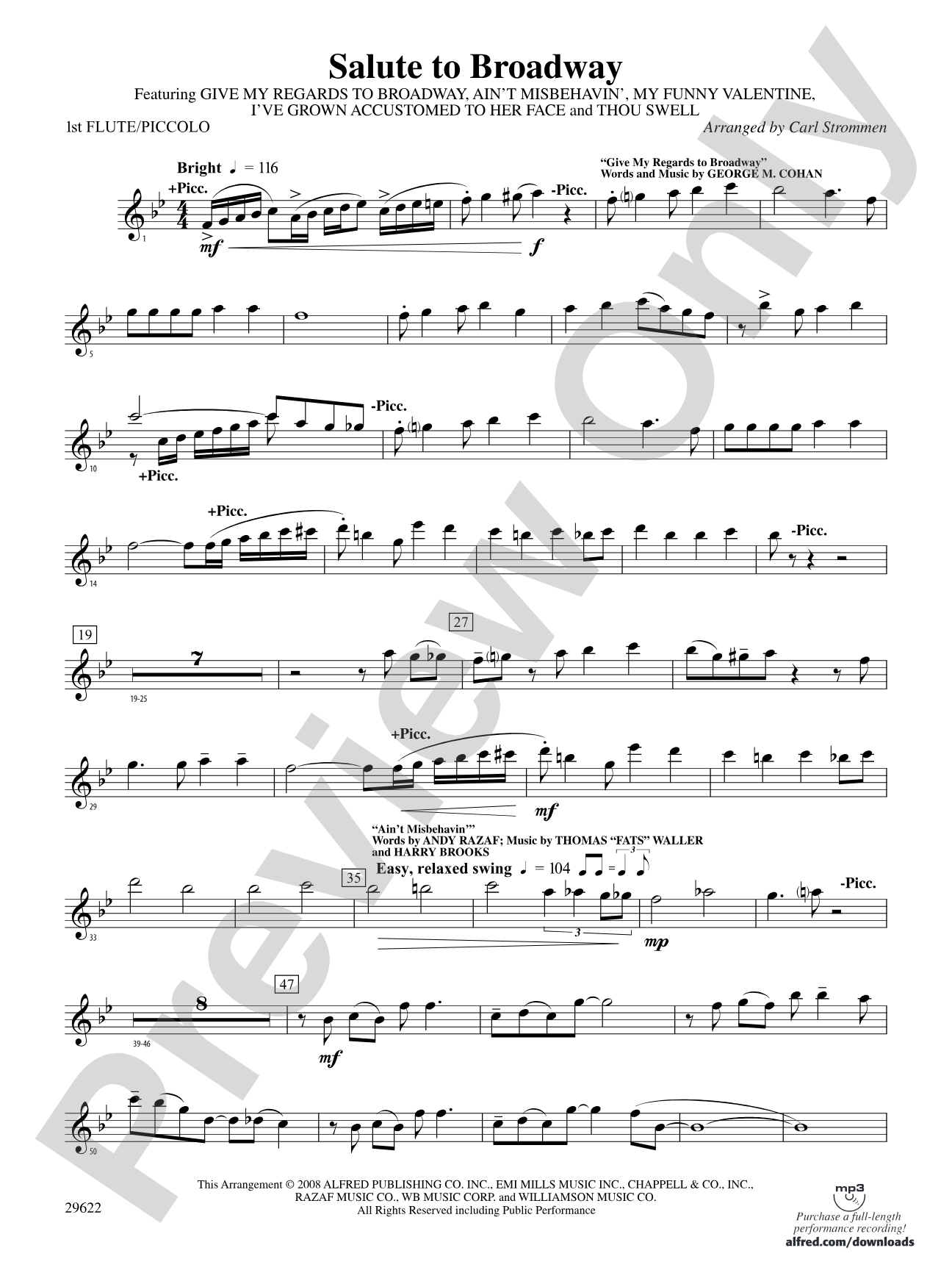 Salute to Broadway: Flute