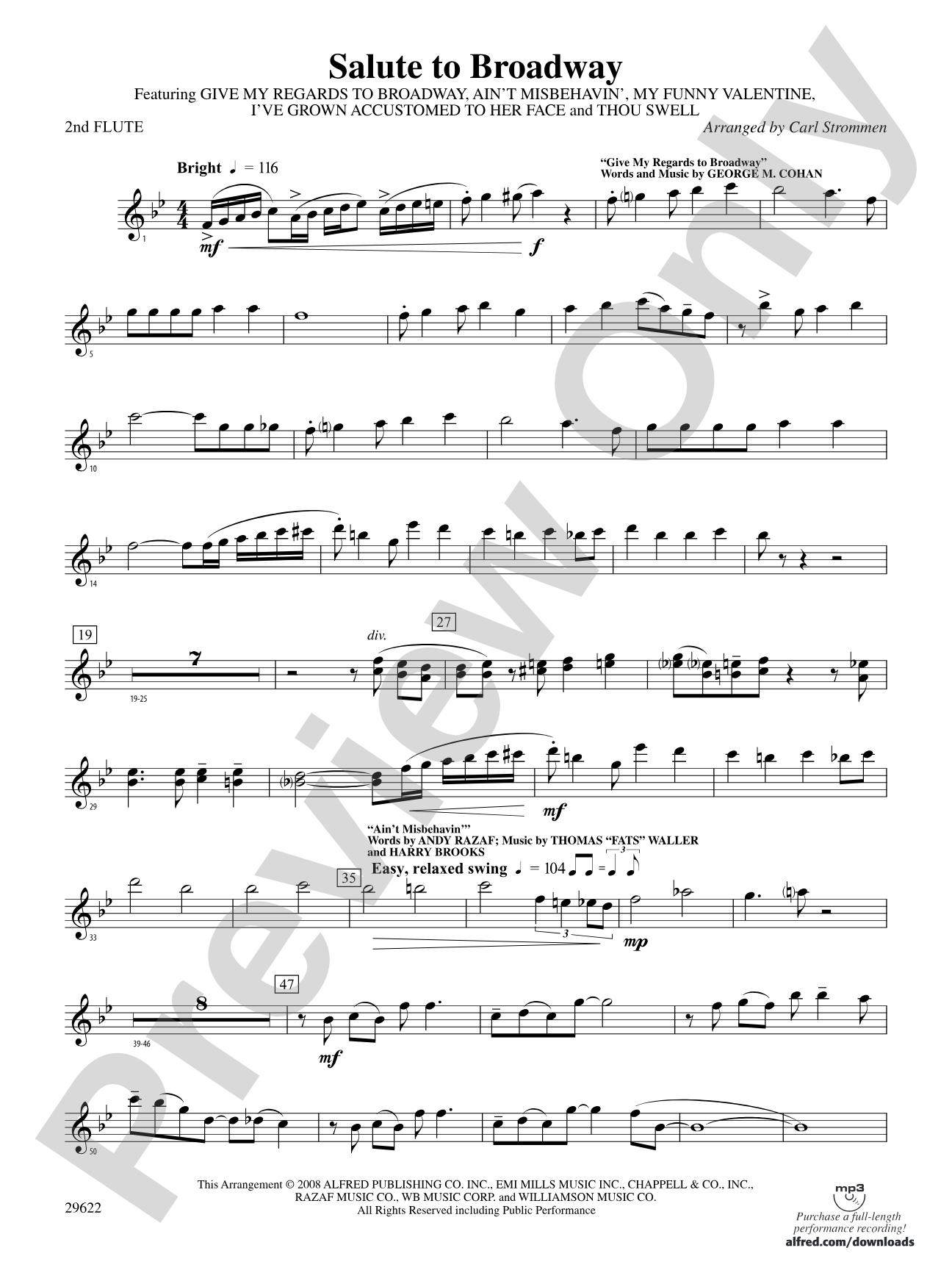 Salute to Broadway: 2nd Flute
