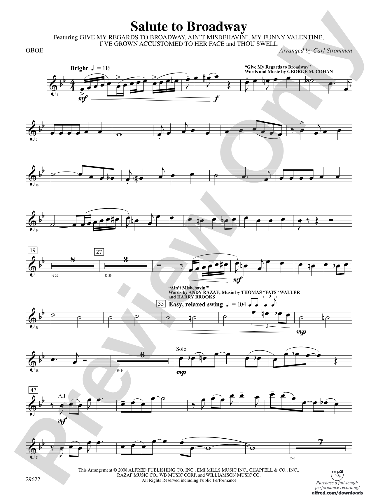 Salute to Broadway: Oboe