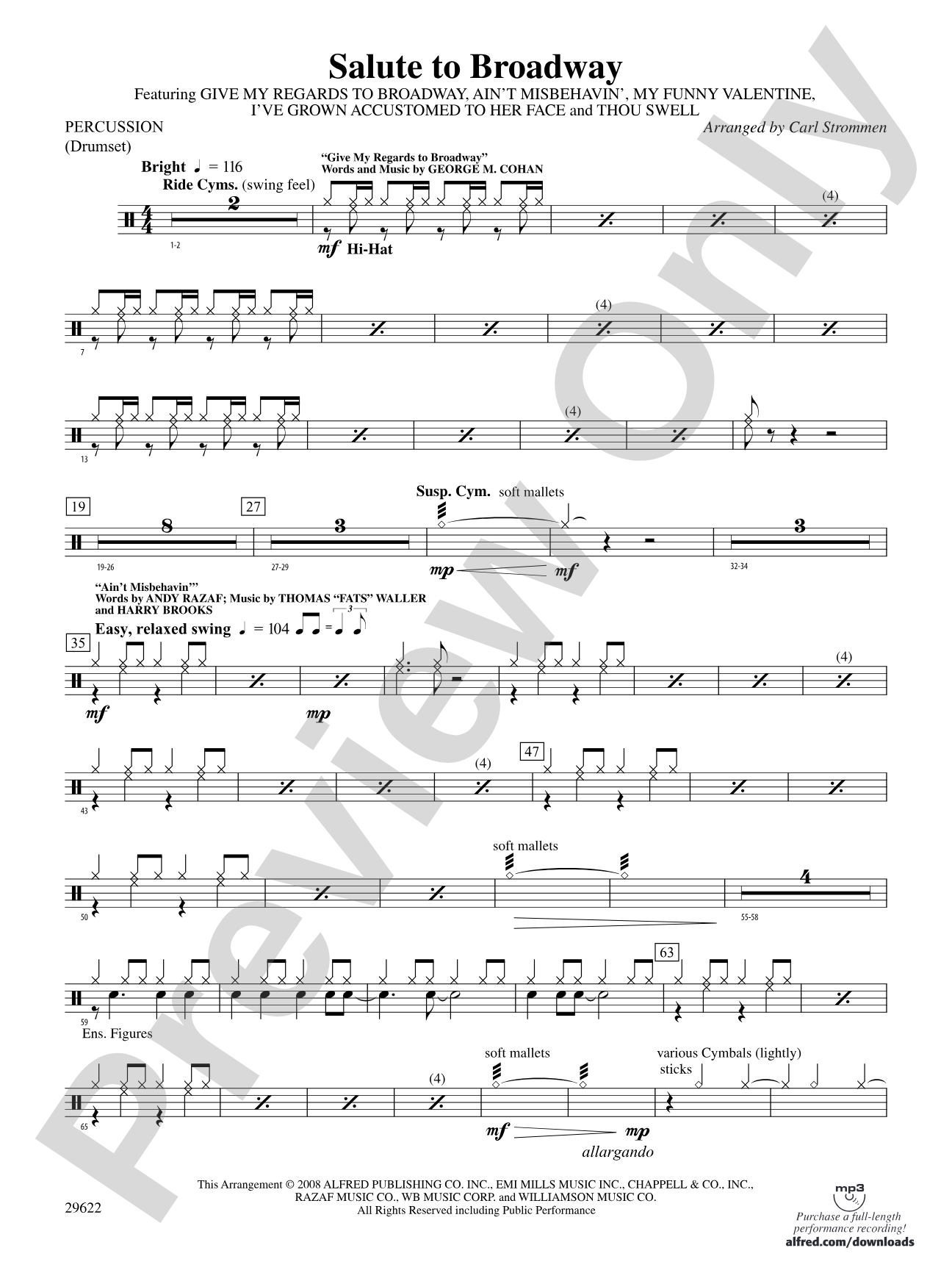 Salute to Broadway: 1st Percussion