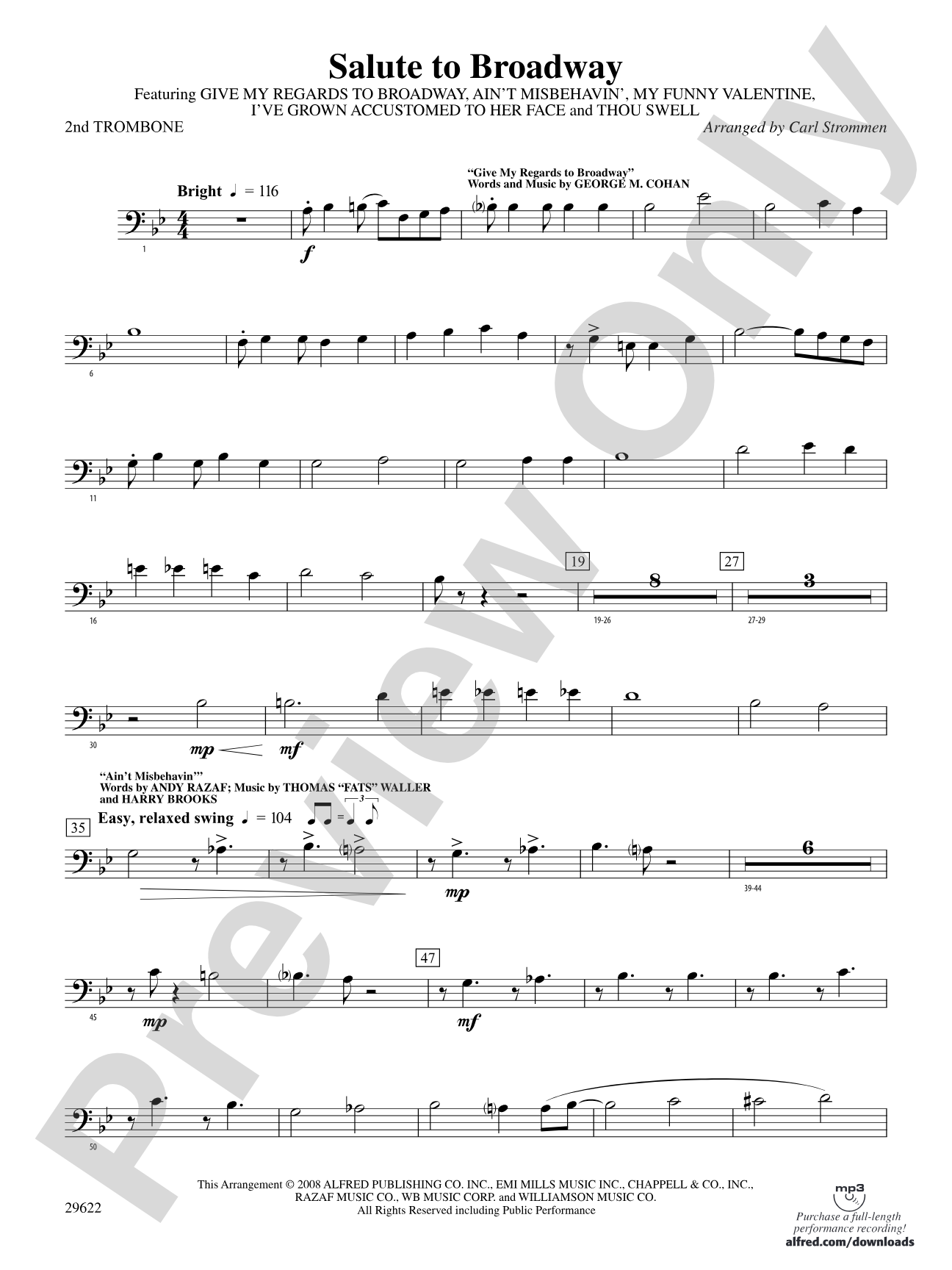 Salute to Broadway: 2nd Trombone