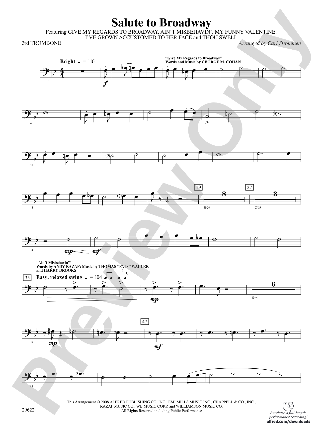 Salute to Broadway: 3rd Trombone