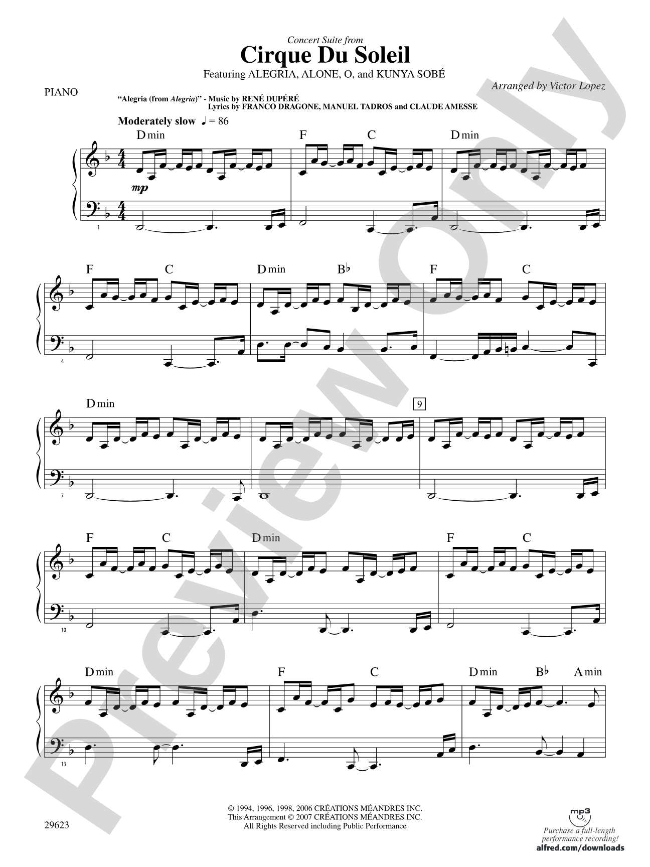 Cirque du Soleil: Piano Accompaniment