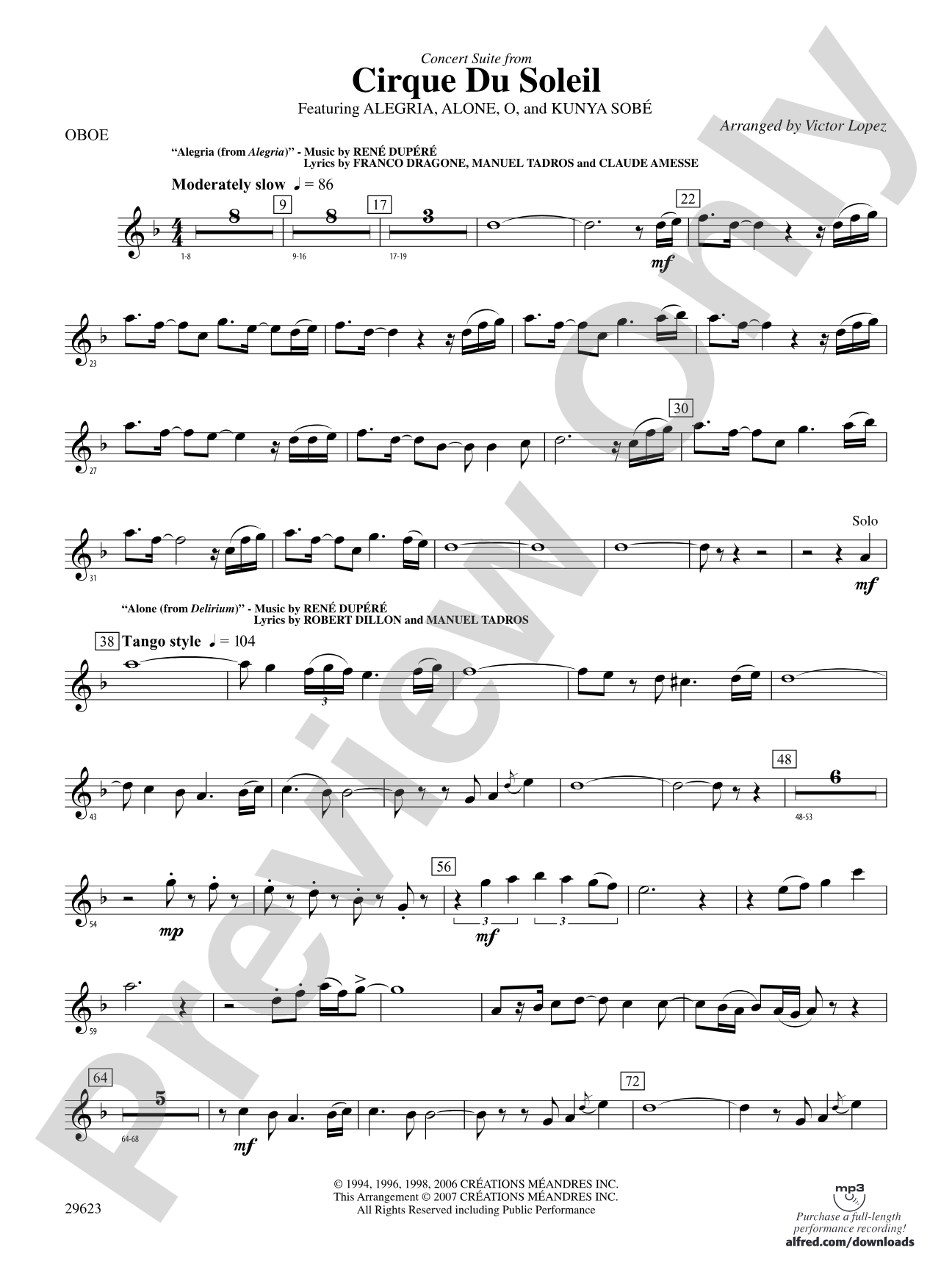 Cirque du Soleil: Oboe