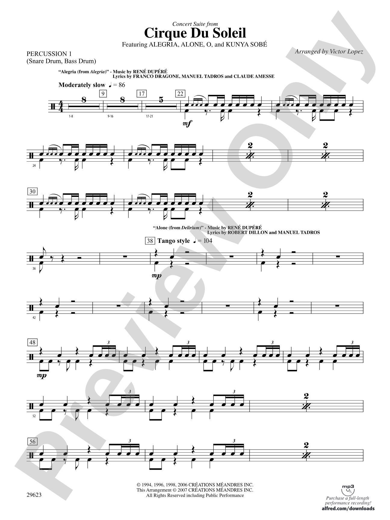 Cirque du Soleil: 1st Percussion