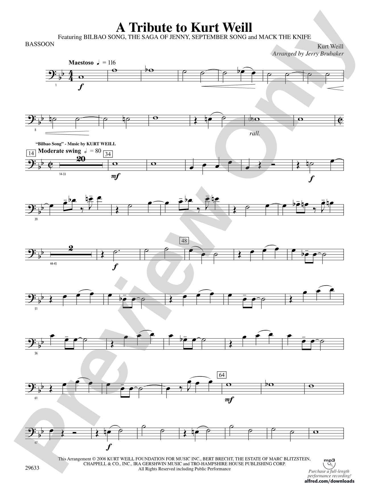 A Tribute to Kurt Weill: Bassoon